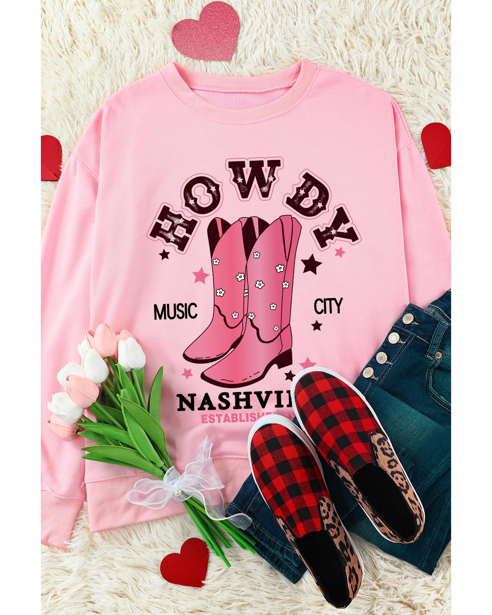 V539-AZEXDC25314388-10-M-202508261735-00 Azura Exchange NASHVILLE Vintage Western Sweatshirt - M - Image 1