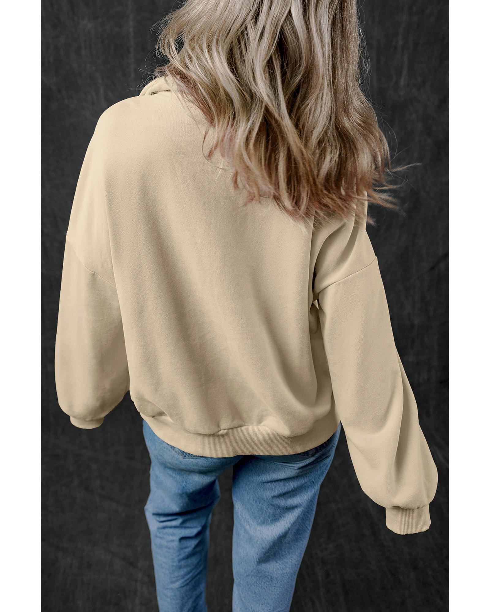 V539-AZEXDC25317277-P7016-2XL-202508270755-00 Smoke Gray Zip-up Stand Neck Kangaroo Pocket Sweatshirt - 2XL - Image 1