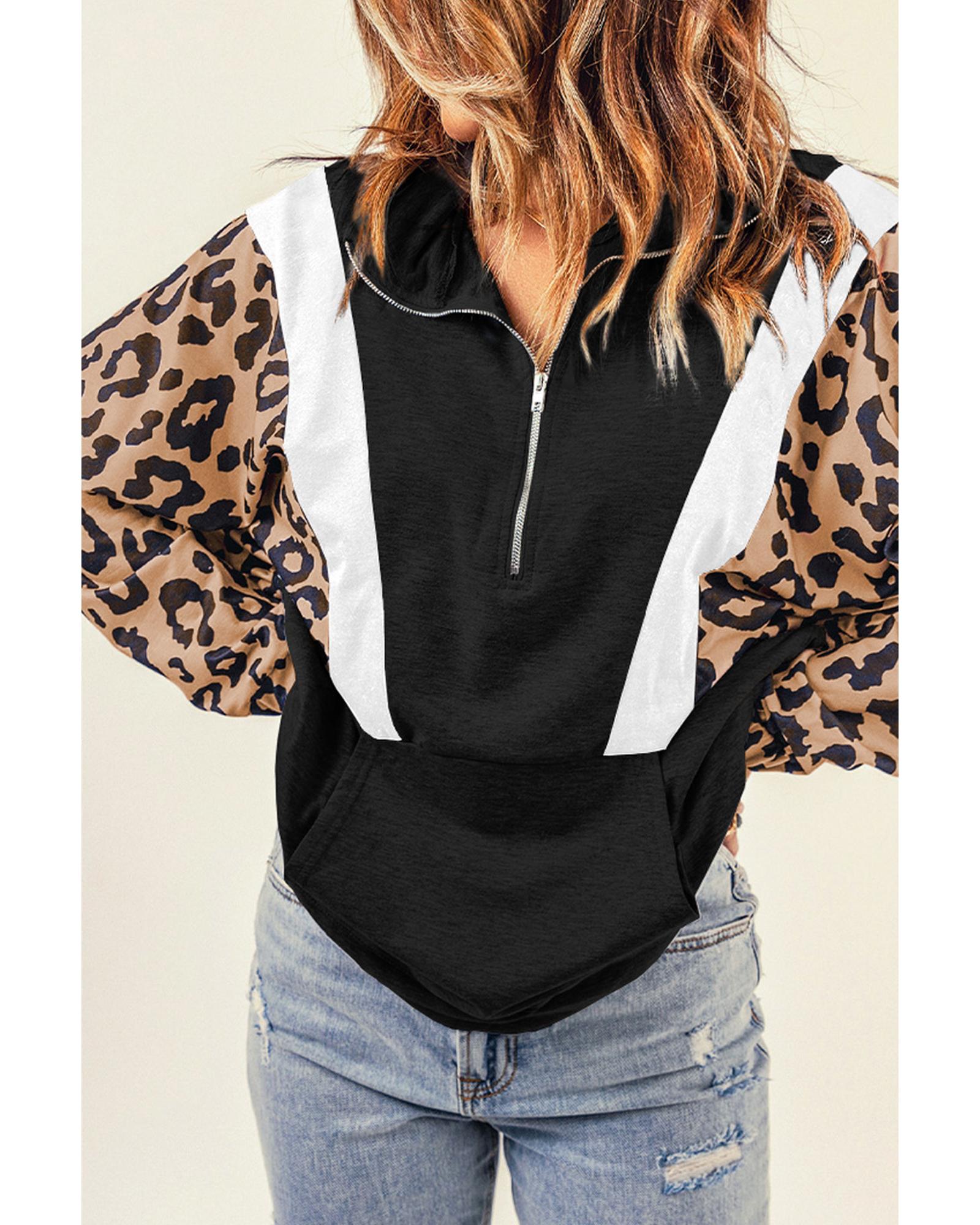 V539-AZEXDC2533655-2-M-202508261625-00 Azura Exchange Leopard Pullover Sweatshirt - M - Image 1