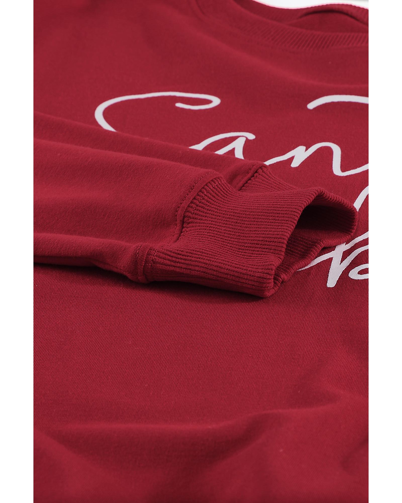 V539-AZEXDC2539411-3-M-202508252150-00 Azura Exchange Santa Baby Print Pullover Sweatshirt - M - Image 1