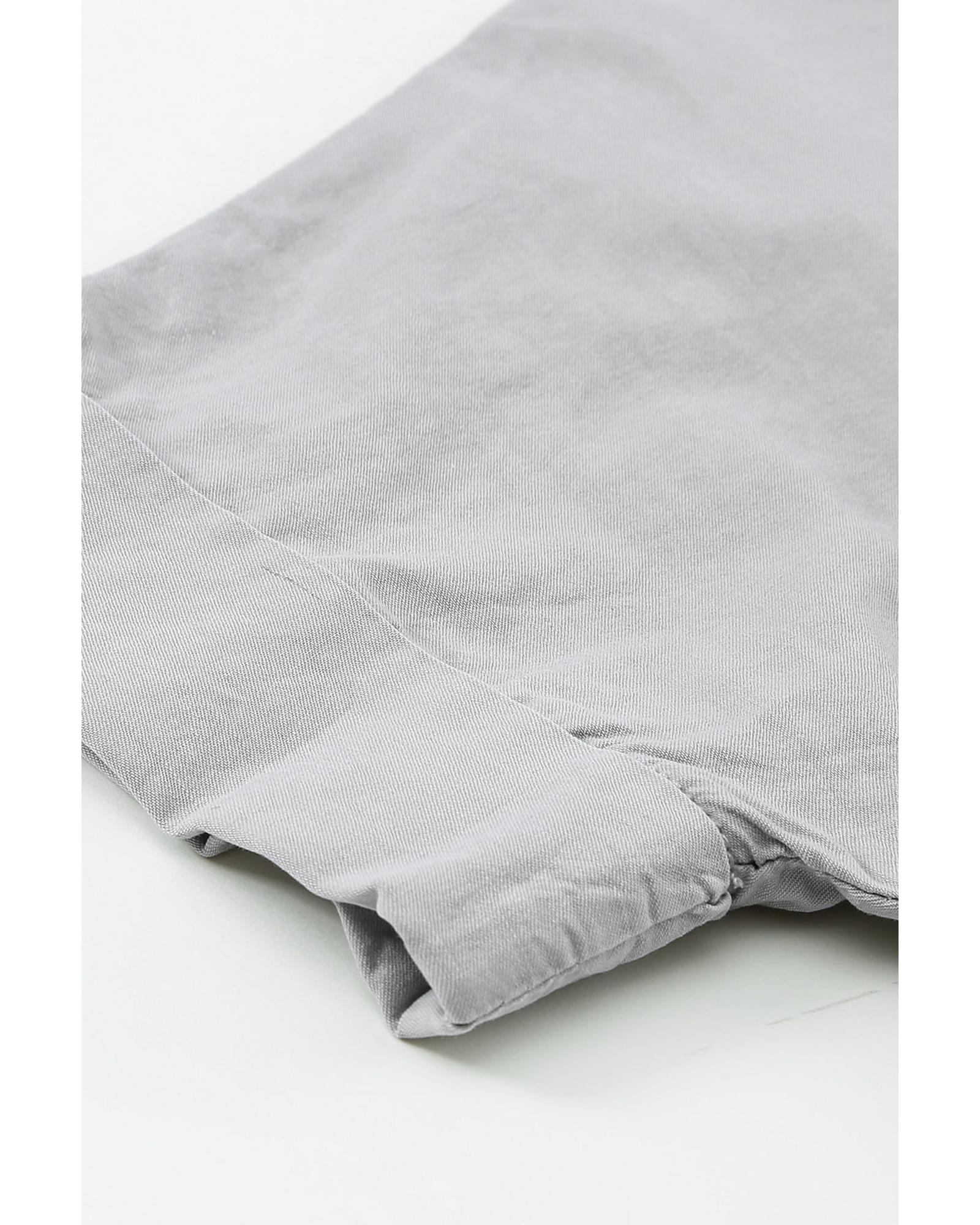 V539-AZEXDC255917-2-M-202508290720-00 Azura Exchange Denim Shirt with Turn-down Collar - M - Image 1