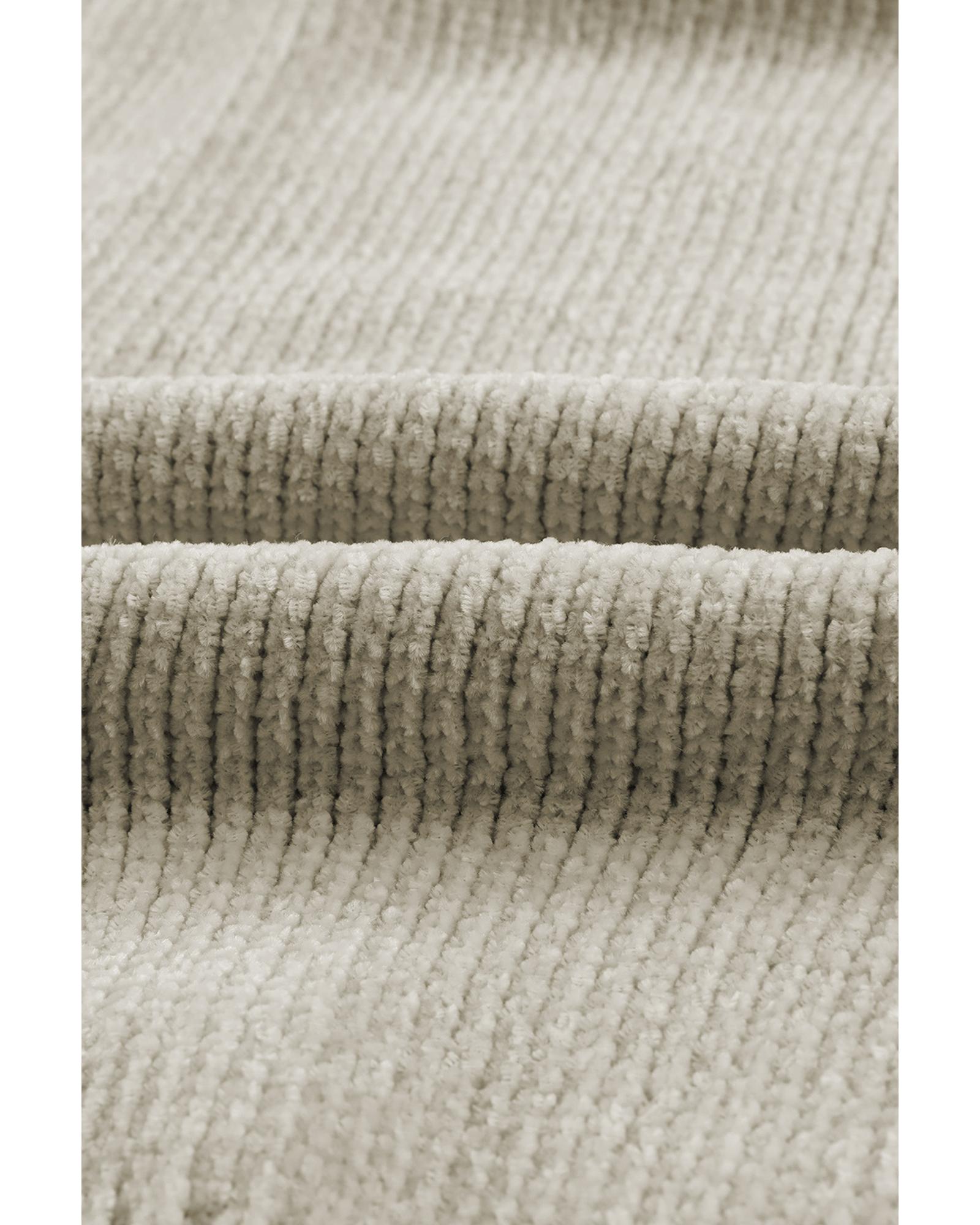 V539-AZEXDC271912-11-M-202508300555-00 Gray Buttons Front Pocketed Sweater Cardigan - M - Image 1