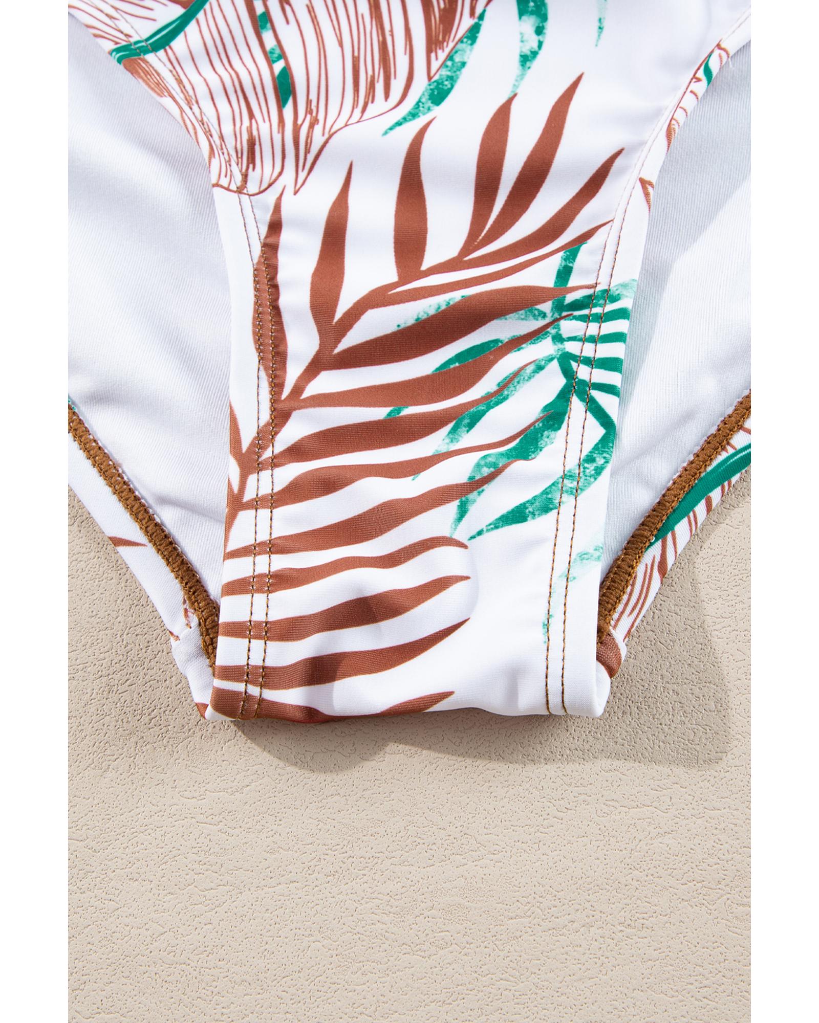 V539-AZEXDC416262-P303-L-202508280155-00 Mineral Red Drawstring Tummy Control Mix-and-match 2pcs Tankini Swimsuit - L - Image 1