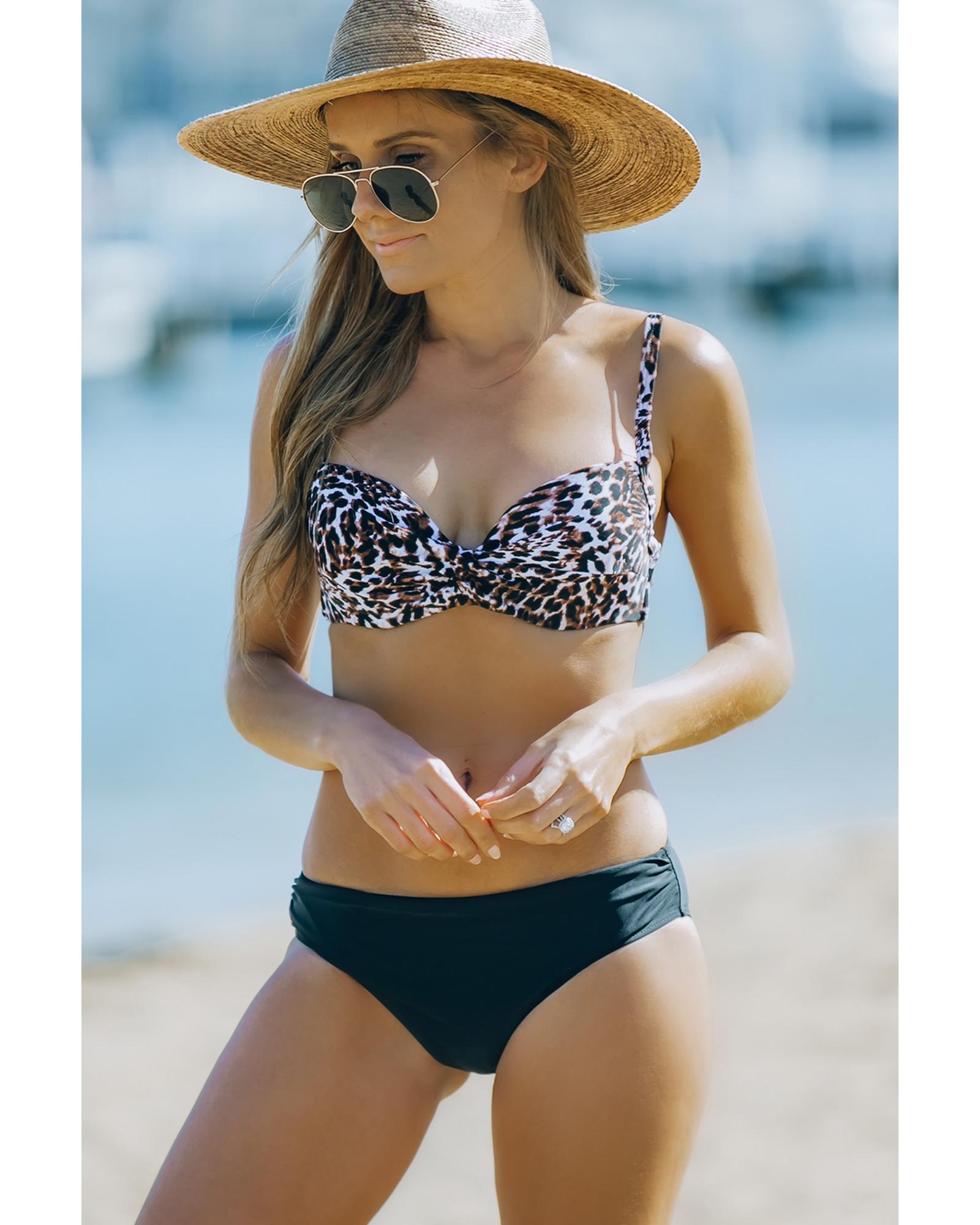 V539-AZEXDC43334-20-L-202508280815-00 Azura Exchange Leopard Twisted Bust Bikini Set - L - Image 1