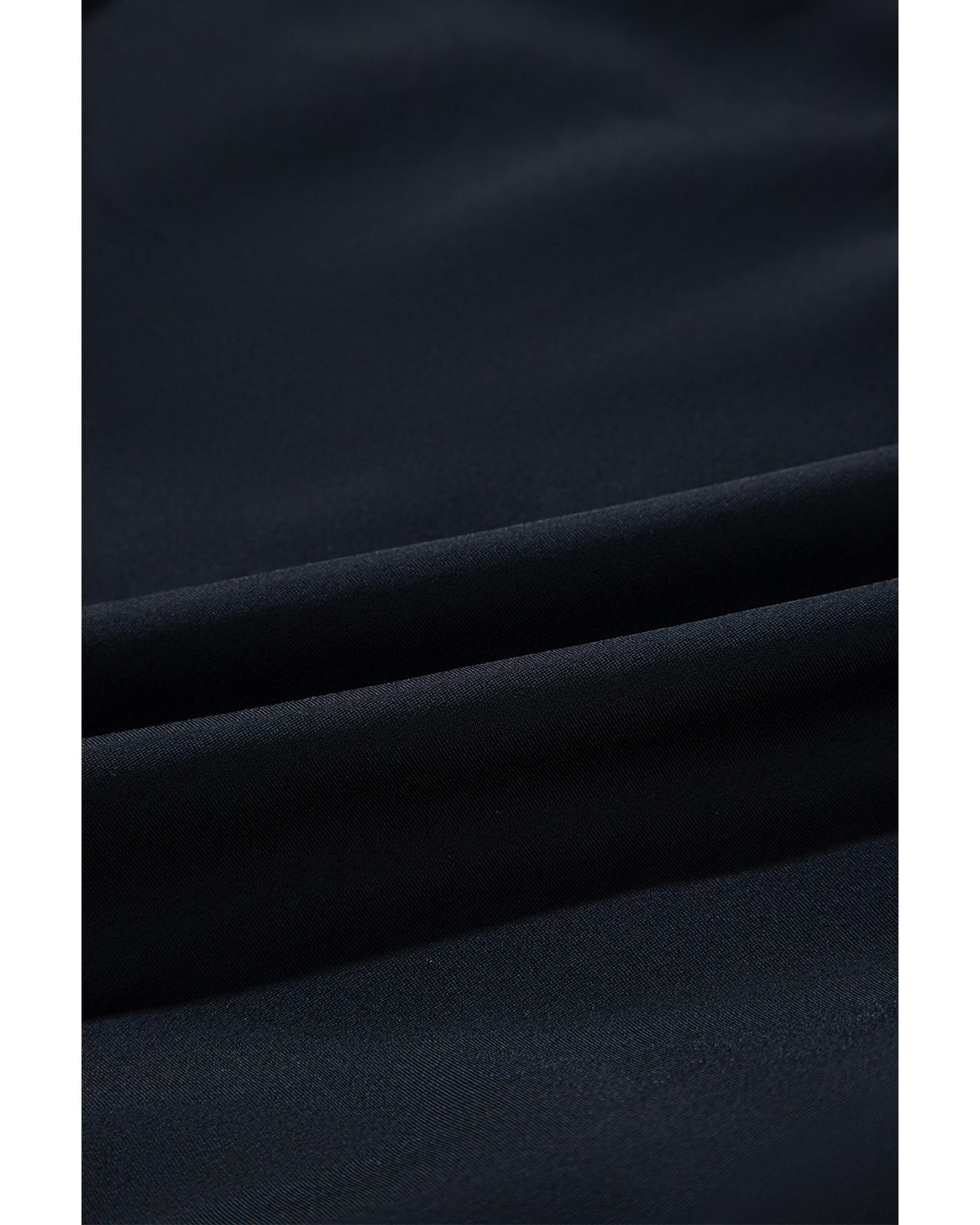 V539-AZEXDC444231-P2-M-202508300010-00 Black Color Block Ric Rac Trim U Neck One Piece Swimsuit - M - Image 1