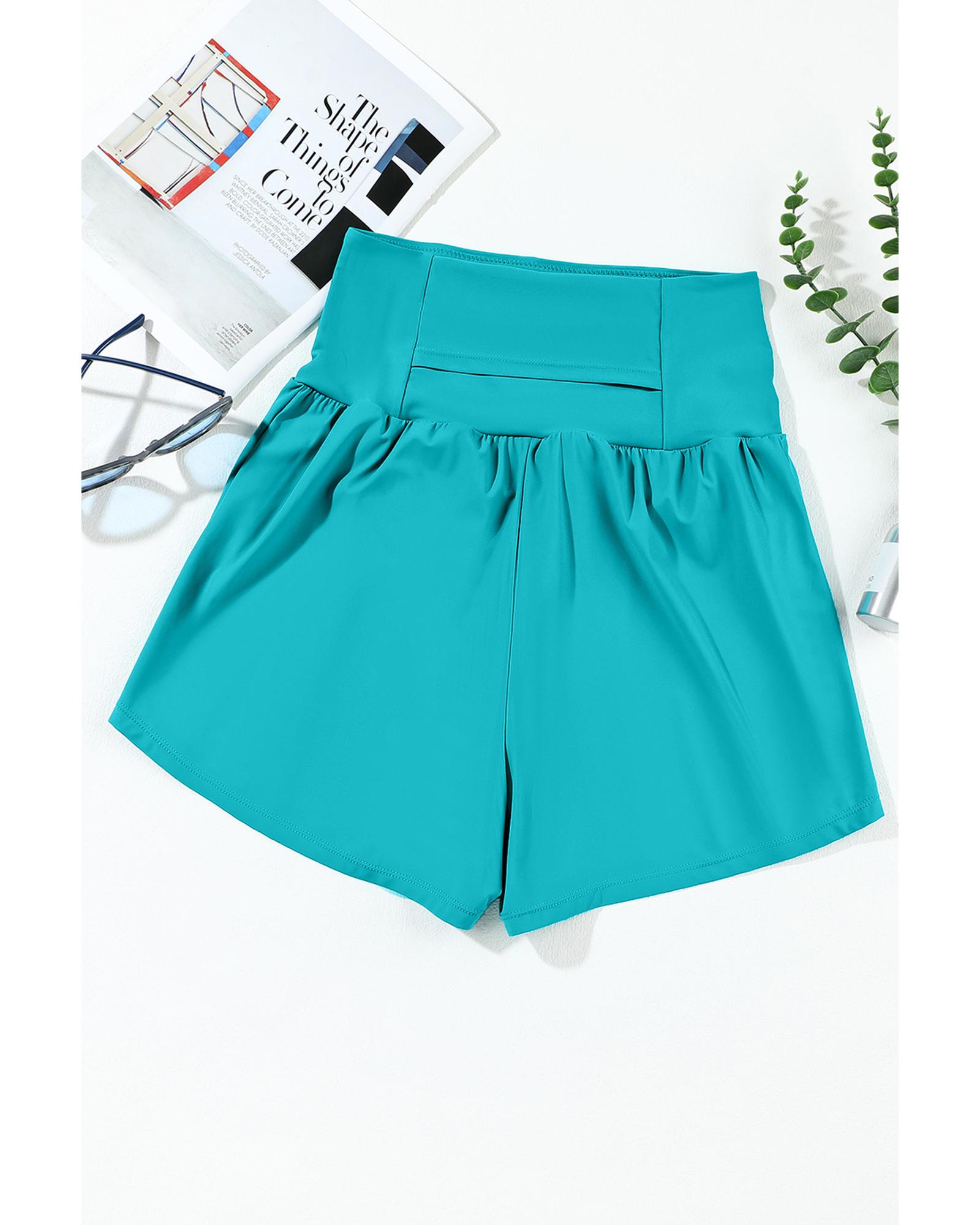 V539-AZEXDC472359-P1809-S-202506141207-00 Skobeloff Pocketed Wide Waistband Swim Shorts - S - Image 1