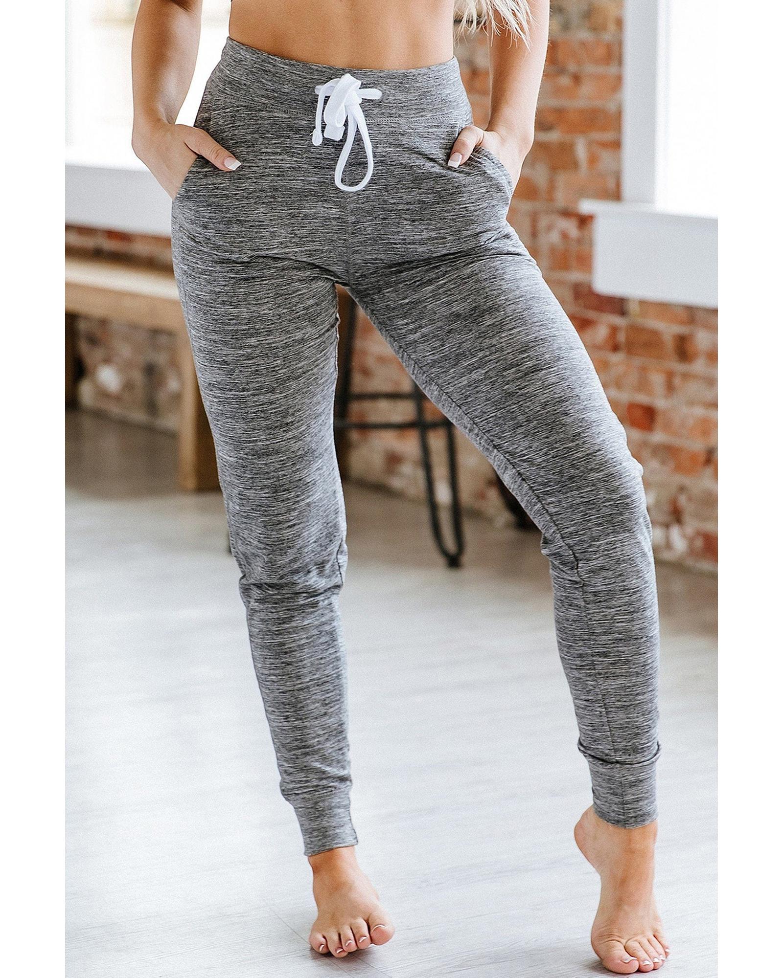 V539-AZEXDC7711553-11-XL-202508291105-00 Azura Exchange Soft Gray Joggers with Drawstring Waist and Pockets - XL - Image 1