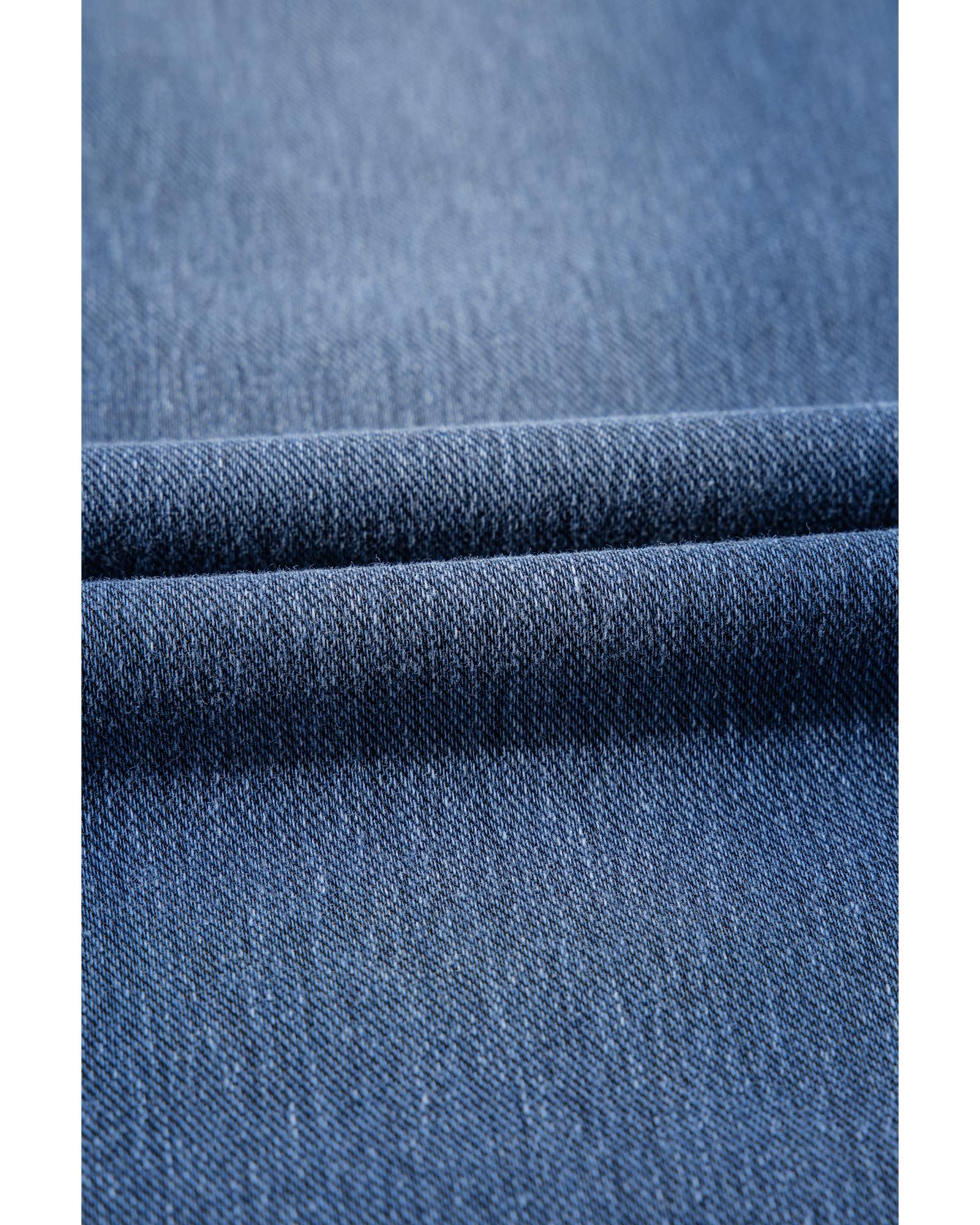 V539-AZEXDC7875070-P605-XL-202508301650-00 Navy Blue Skinny Elastic Waist Ankle Length Mid Waist Jeggings with Pockets - XL - Image 1