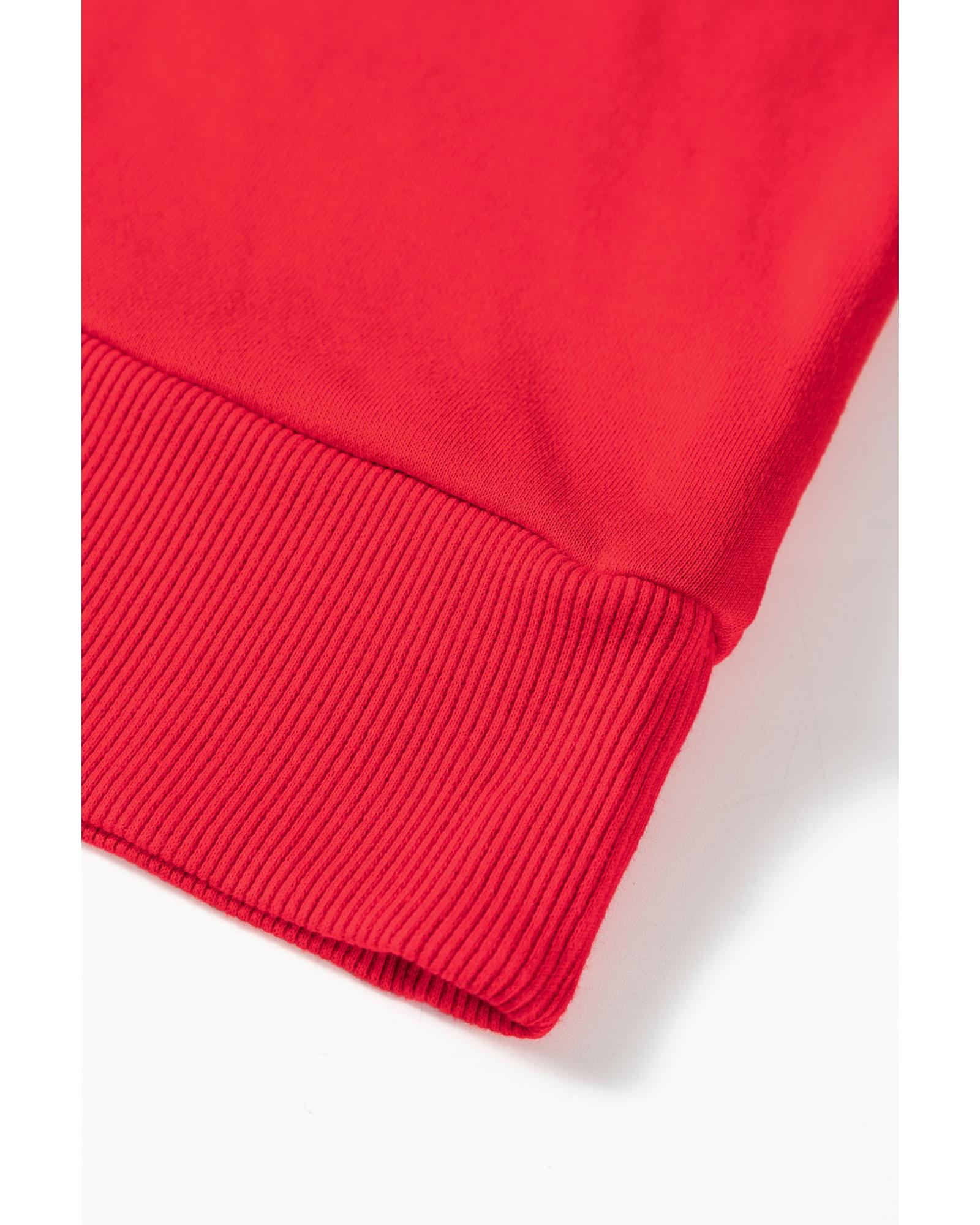 V539-AZEXPL25317871-P3-1X-202506182202-00 Fiery Red Plus Size Santa Baby Tinsel Crew Neck Sweatshirt - 1X - Image 1