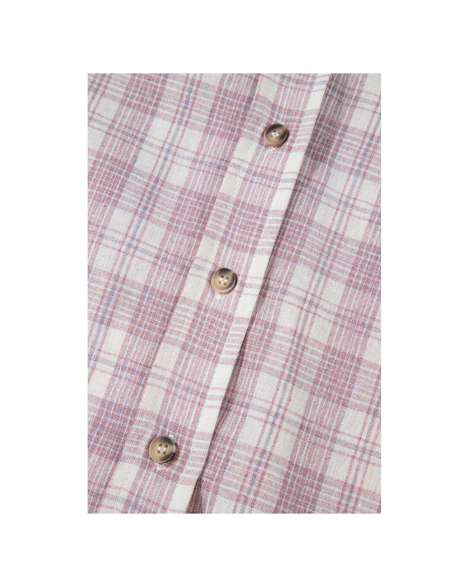 V539-AZEXPL854721-P3010-3X-202508302120-00 Bonbon Plaid Print Drawstring Hooded Button-up Plus Size Shirt - 3X - Image 1