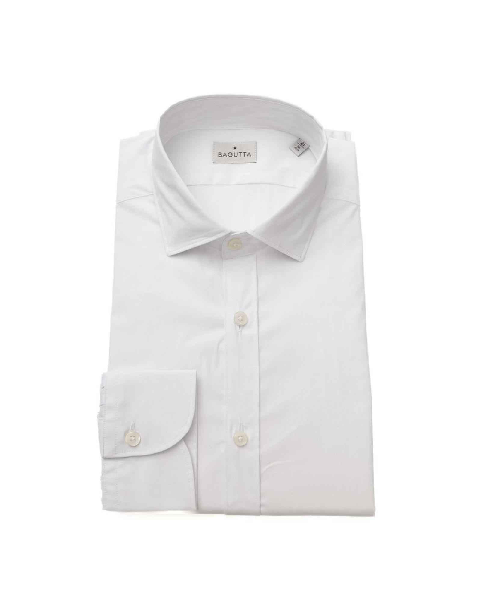 V539-BA-23934-XXL-170257-00 Bagutta Men's White Cotton Shirt - 2XL - Image 1