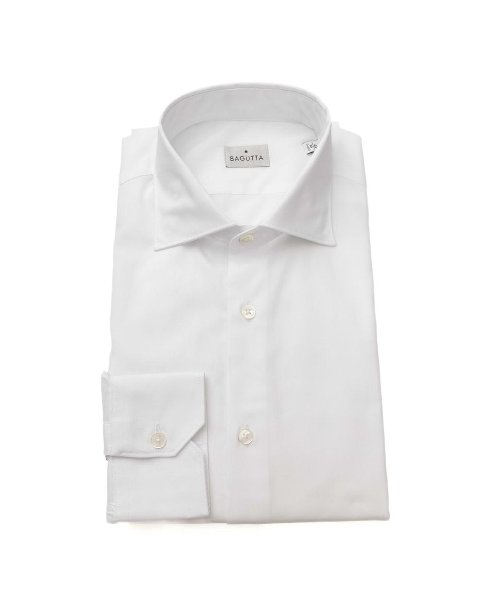 V539-BA-23956-XL-171505-00 Bagutta Men's White Cotton Shirt - XL - Image 1