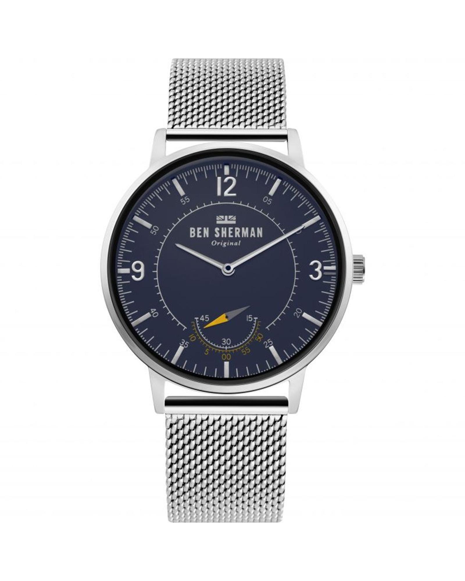 V539-BSWB034USMAC-202506160115-00 Ben Sherman Men's Silver Steel Watch - One Size - Image 1