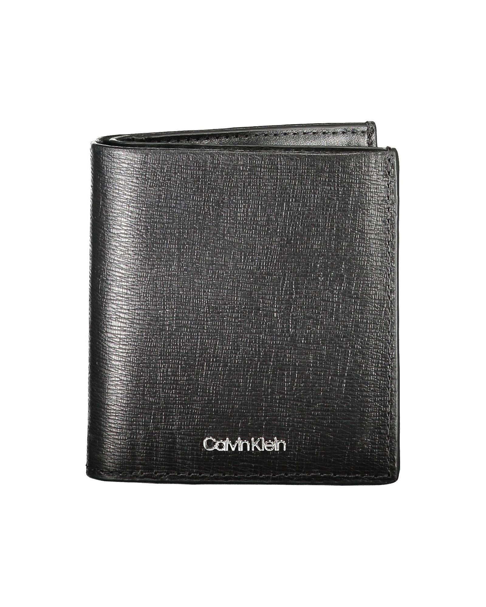 V539-CA-16823-202506160441-00 Calvin Klein Men's Black Leather Wallet - One Size - Image 1