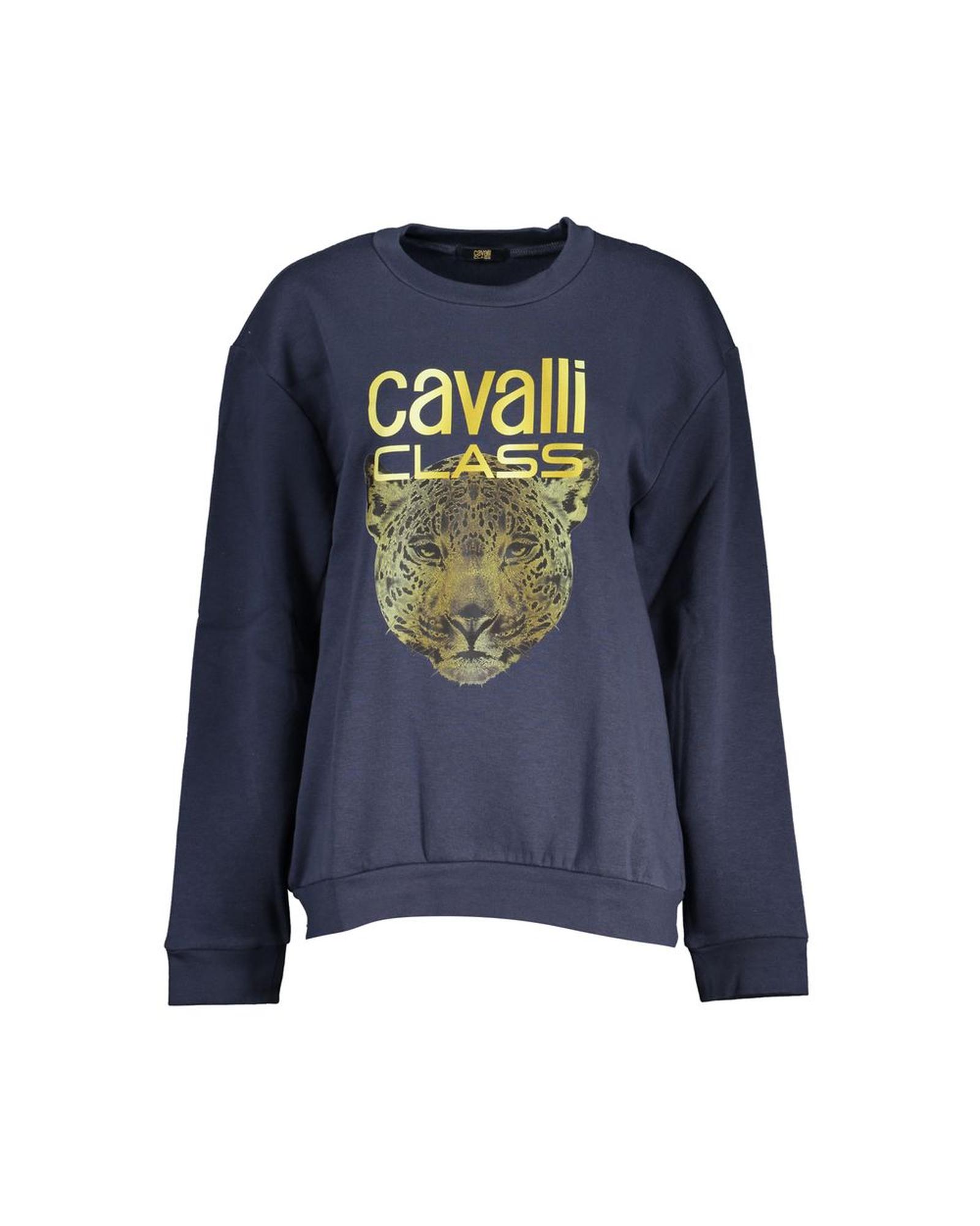 Cavalli Class Women's Blue Cotton Sweater - M