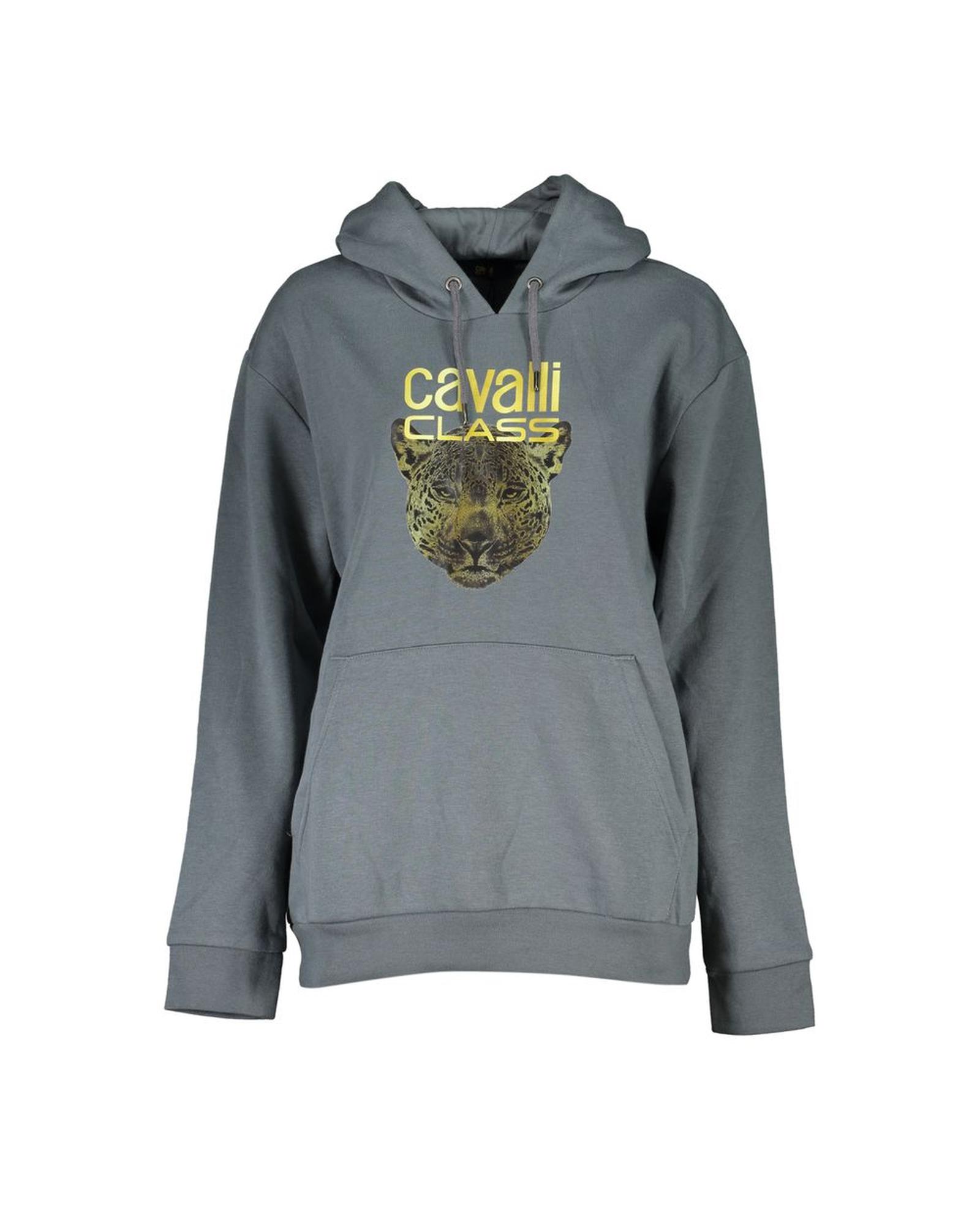 V539-CA-28859-L-202506161202-00 Cavalli Class Women's Gray Cotton Sweater - L - Image 1