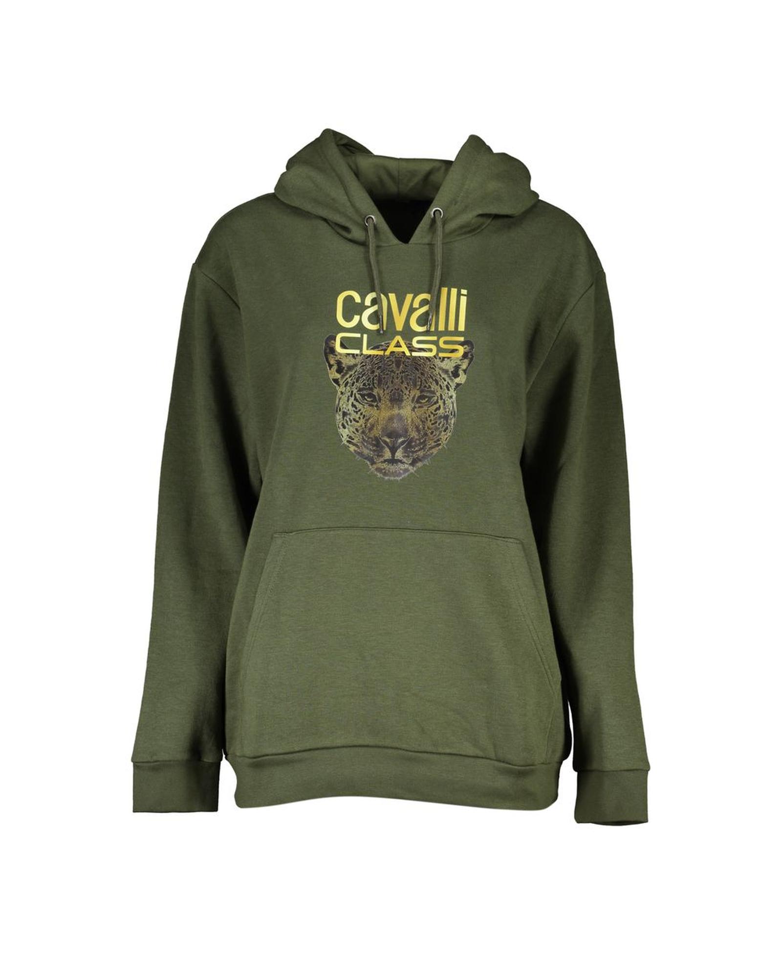 Cavalli Class Women's Green Cotton Sweater - L