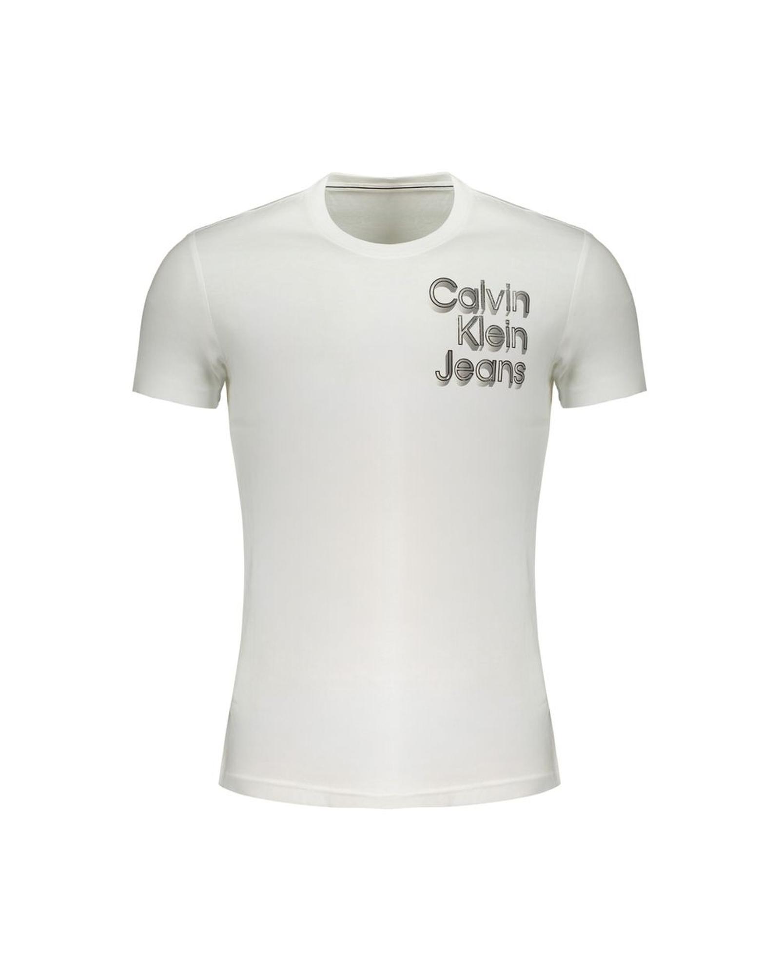 V539-CA-31337-XXL-202506161235-00 Calvin Klein Men's White Cotton T-Shirt - 2XL - Image 1