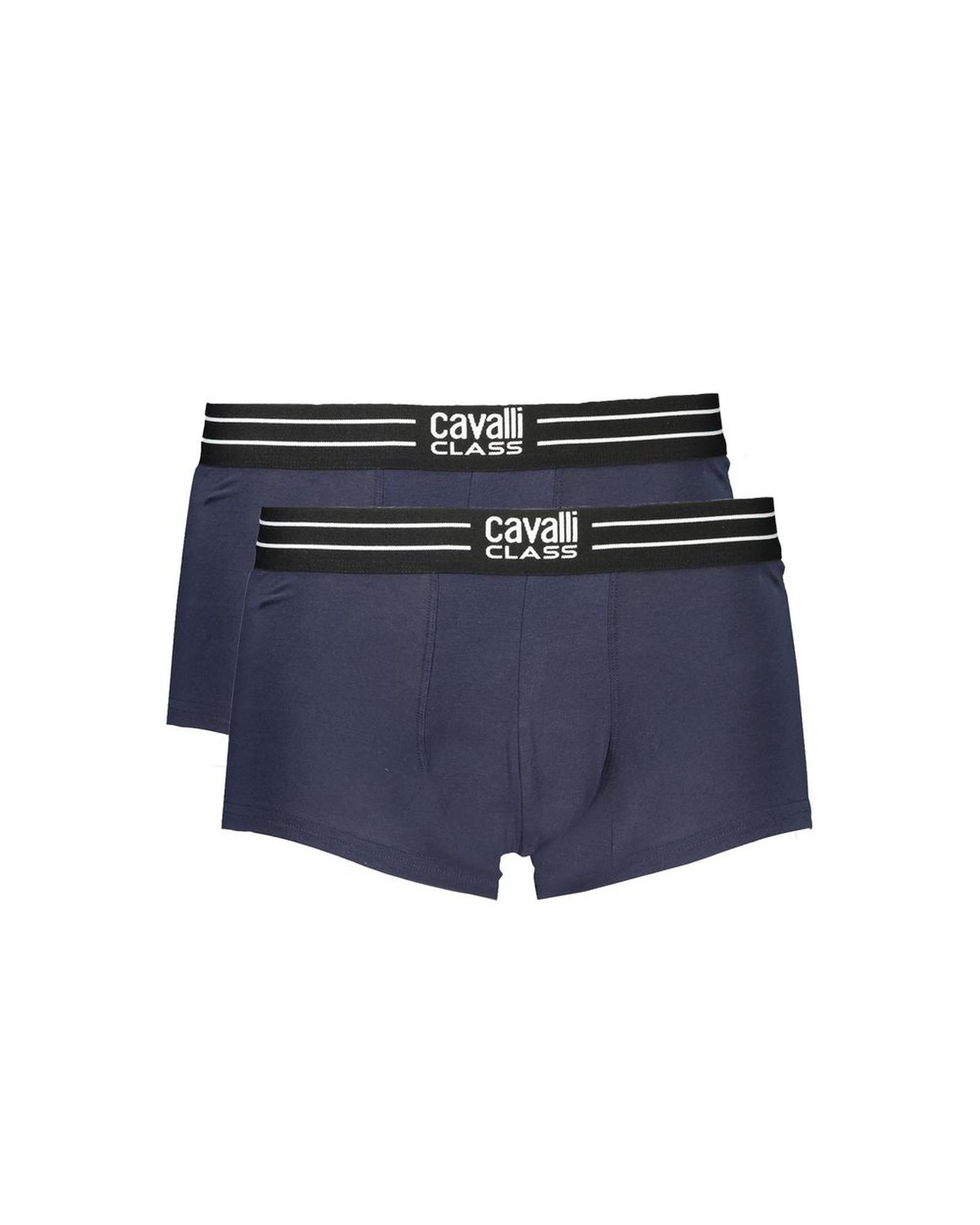 V539-CA-32715-M-202506161041-00 Cavalli Class Men's Blue Cotton Underwear - M - Image 1