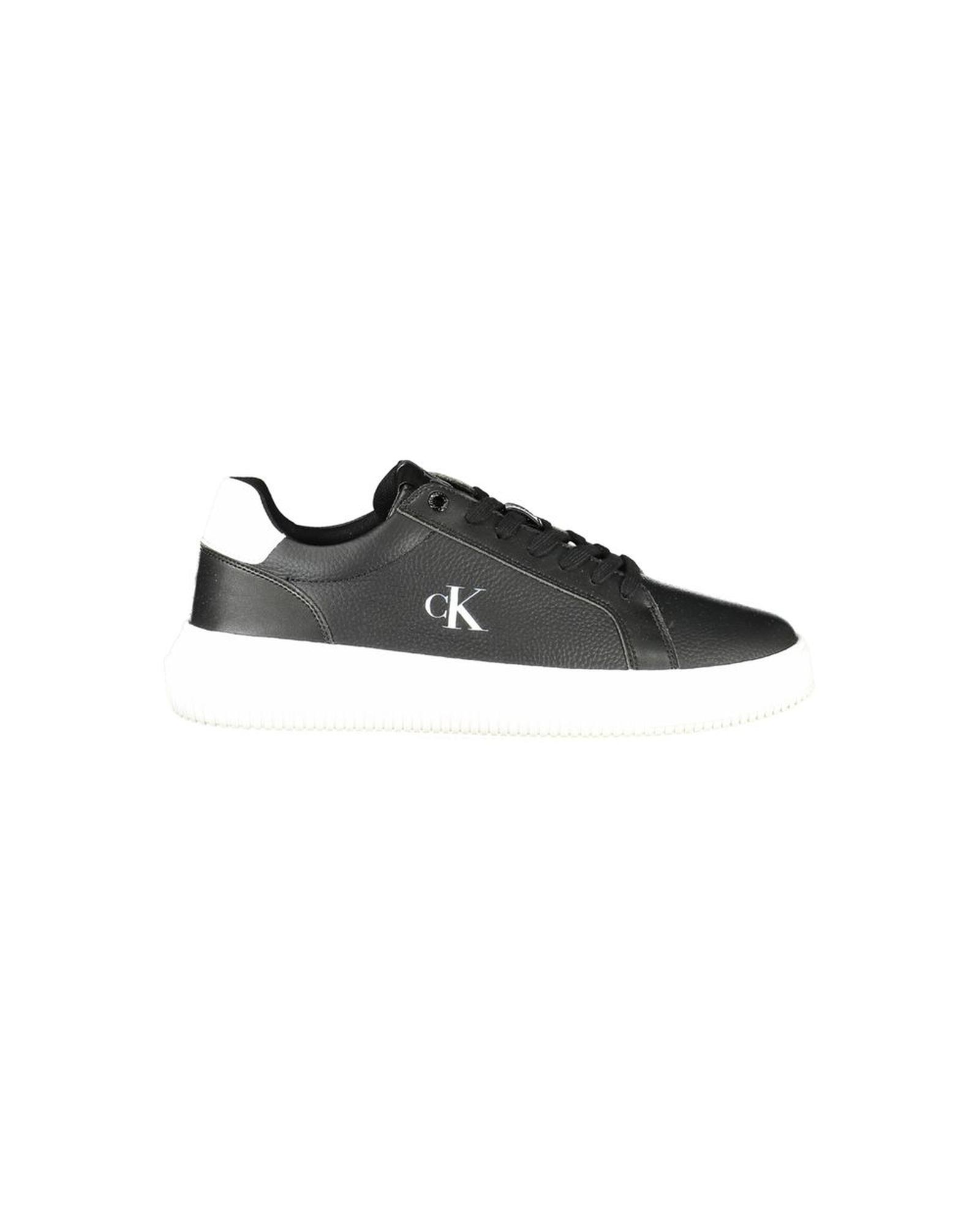 V539-CA-35329-EU45US12-202506161416-00 Calvin Klein Men's Black Leather Sneaker - 45 EU - Image 1