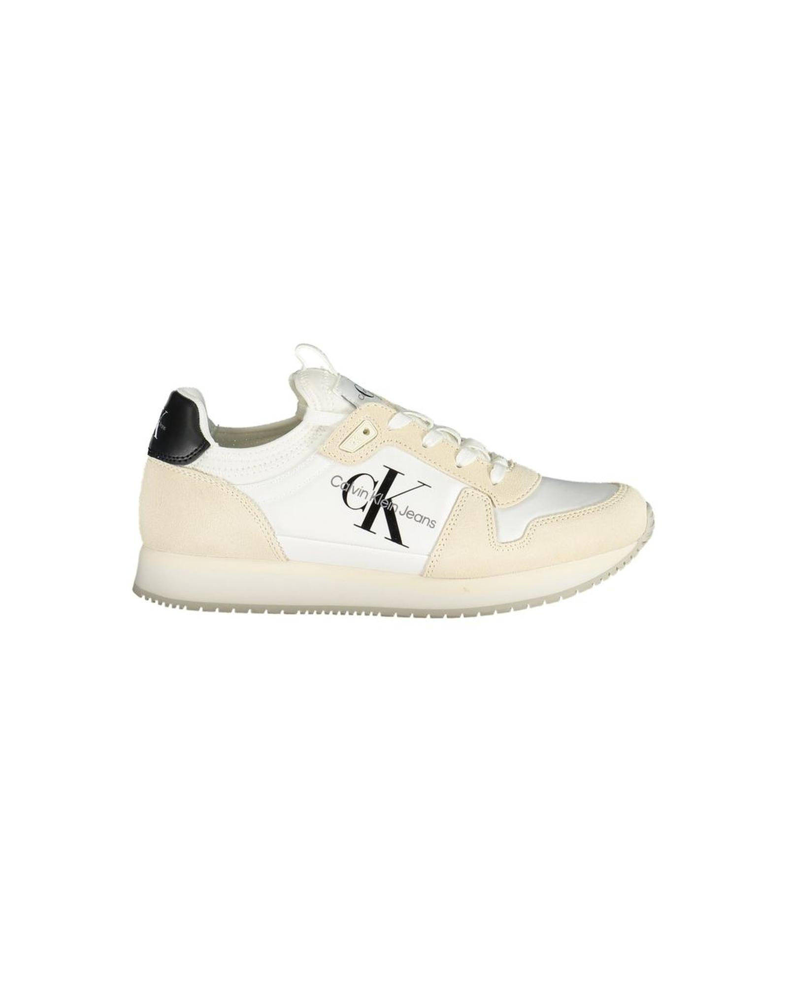 Calvin Klein Women's White Polyester  Sneaker - 40 EU