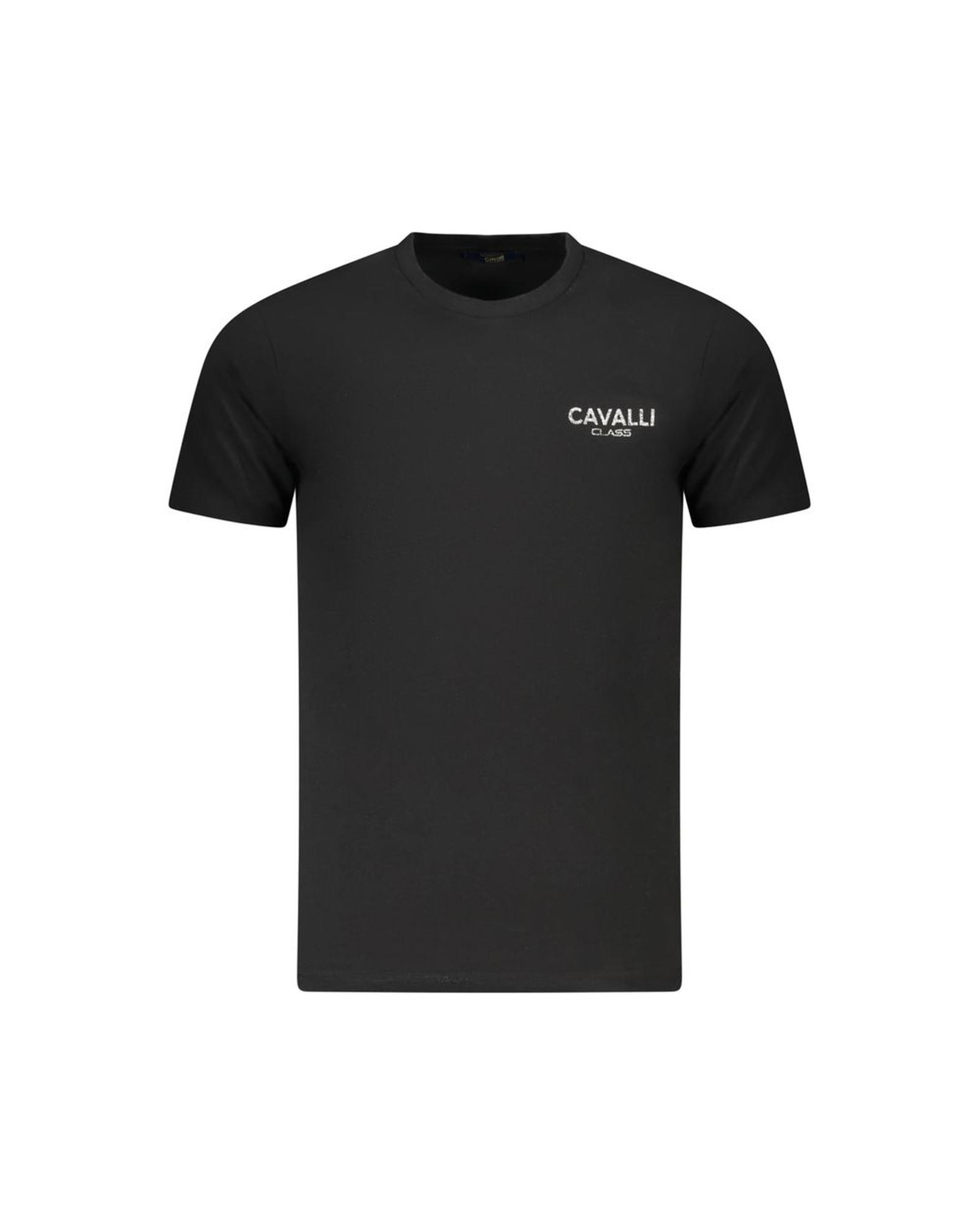 Cavalli Class Men's Black Cotton T-Shirt - M
