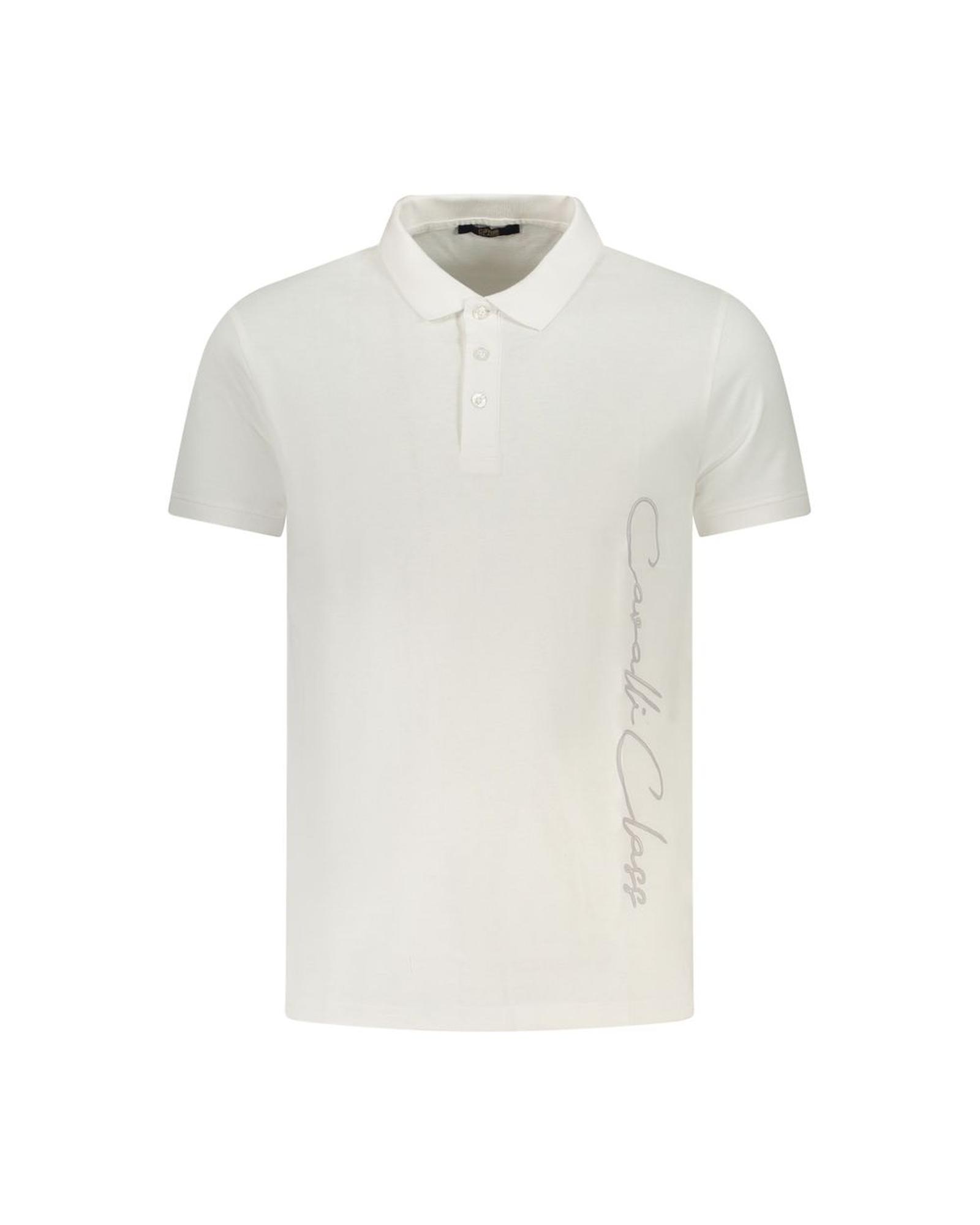 Cavalli Class Men's White Cotton Polo Shirt - XL