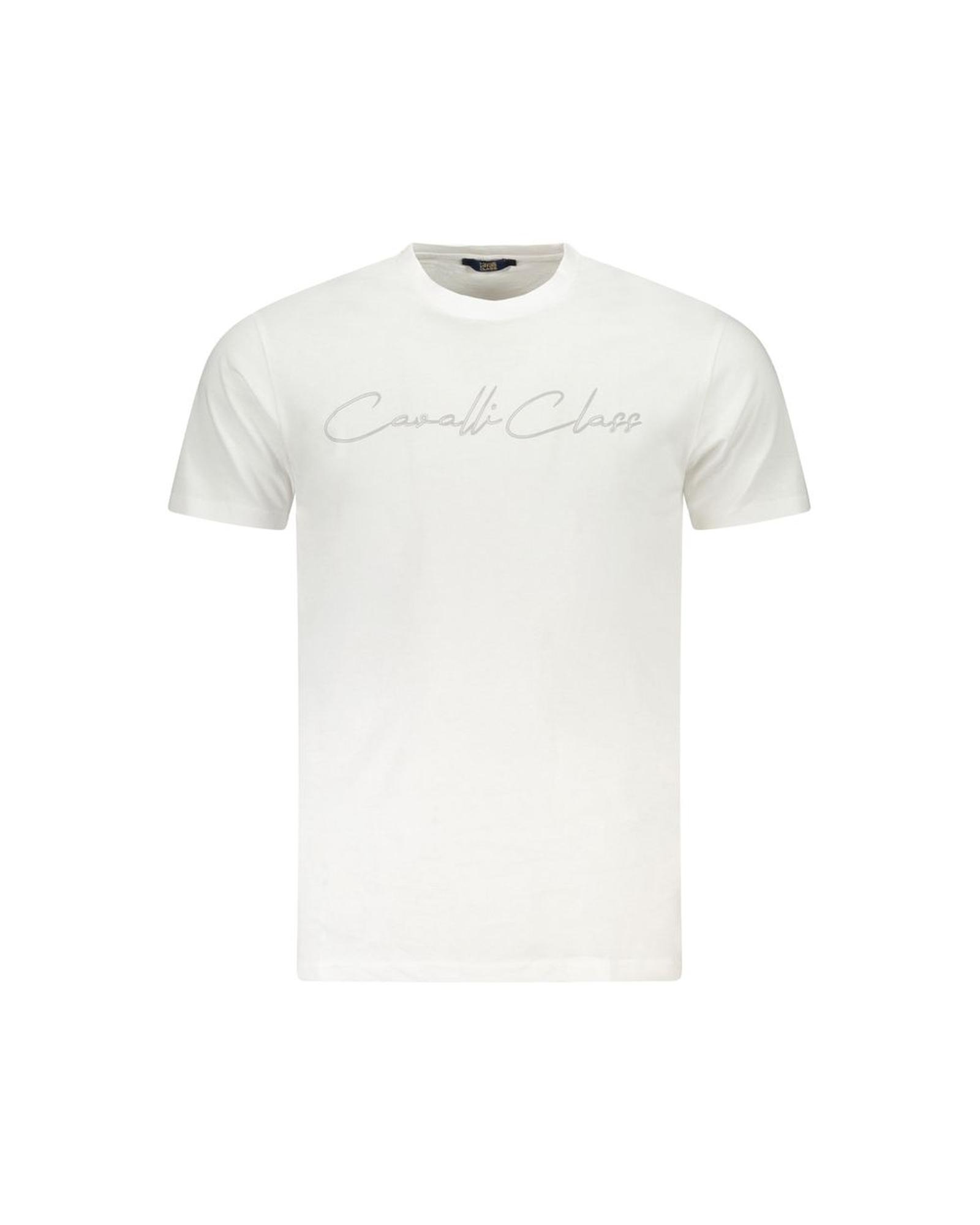 Cavalli Class Men's White Cotton  TShirt - 2XL
