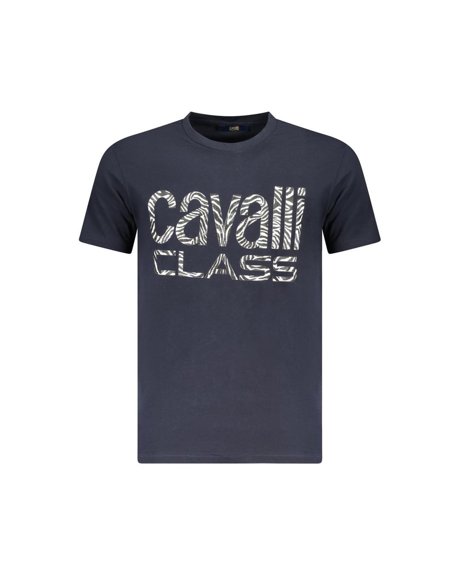 Cavalli Class Men's Blue Cotton  T-Shirt - L