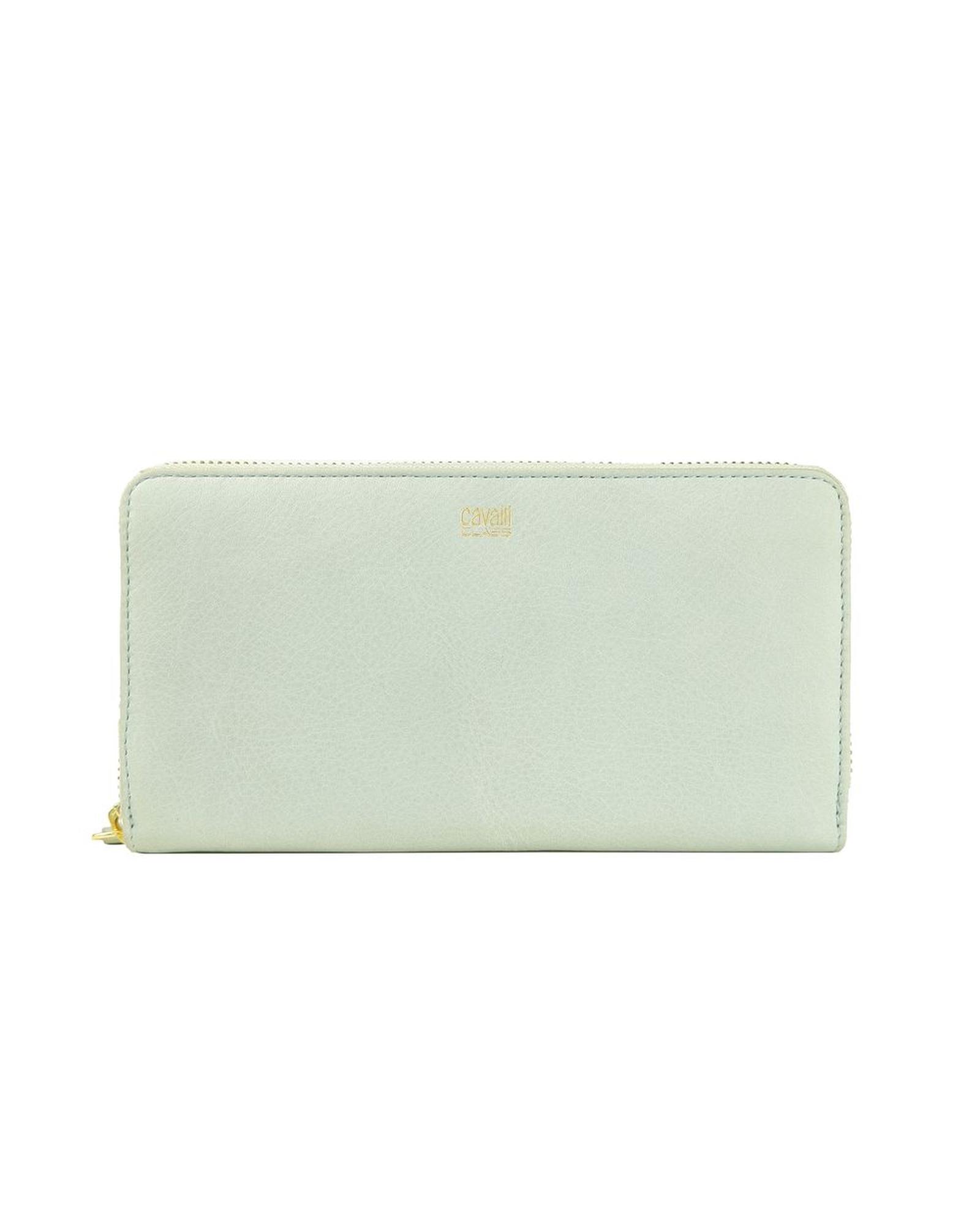 V539-CACL-5841-202509010530-00 Cavalli Class Grey Purse with Light Blue Shadows and Zip Closure One Size Women - Image 1