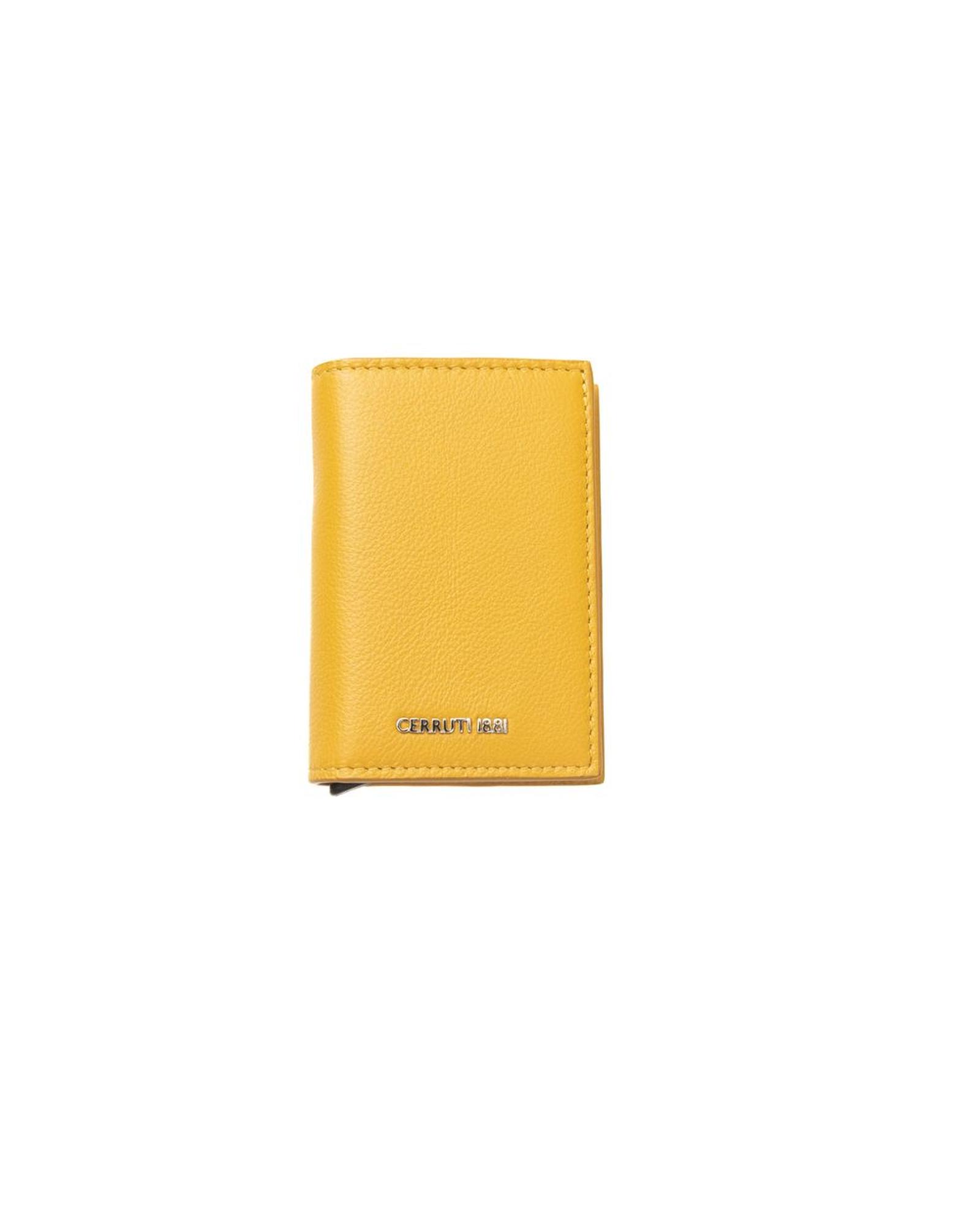 V539-CE-24017-202506161712-00 Cerruti 1881 Men's Elegant Yellow Leather Wallet - One Size - Image 1