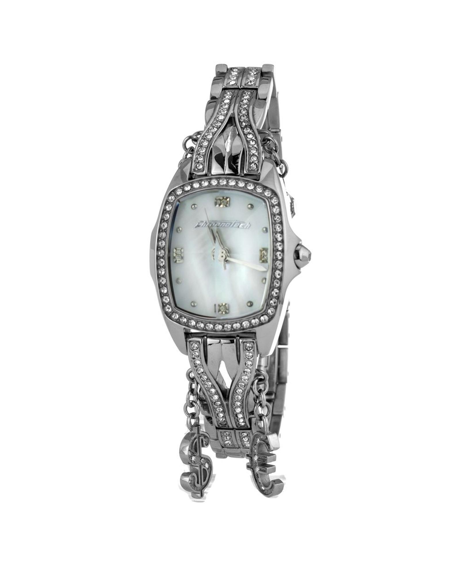 V539-CHCT7008LS16MAC-202506161841-00 Chronotech Women's Silver Steel Watch - One Size - Image 1