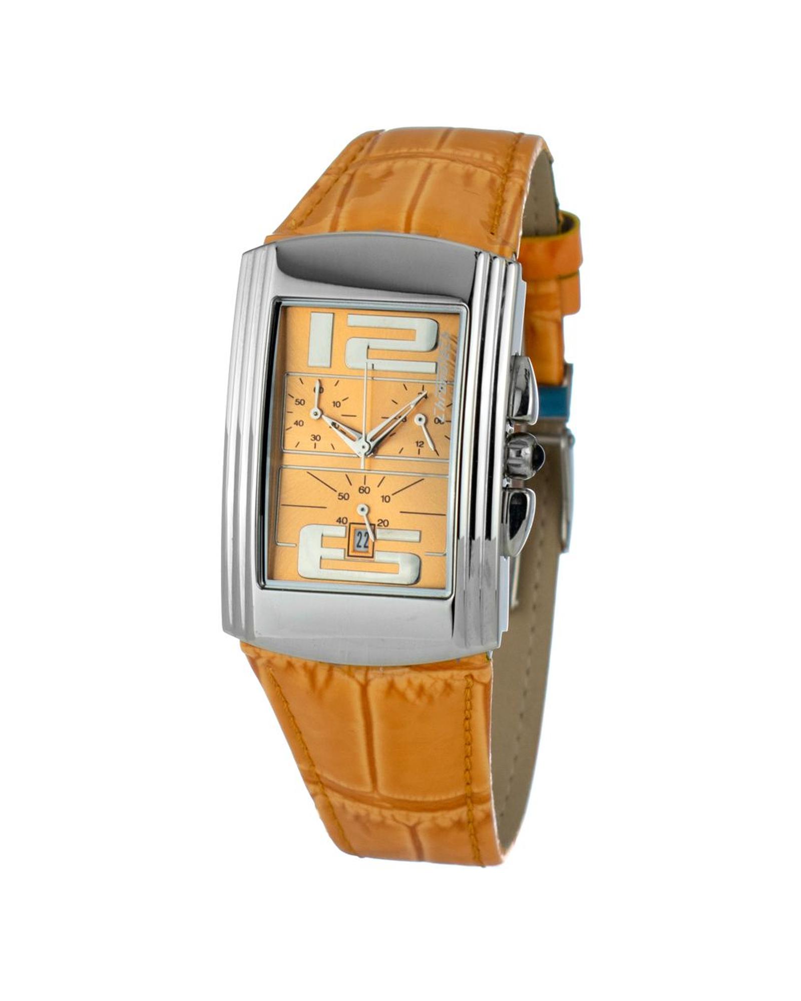 V539-CHCT7018M07AC-202506161625-00 Chronotech Men's Orange Leather Watch - One Size - Image 1