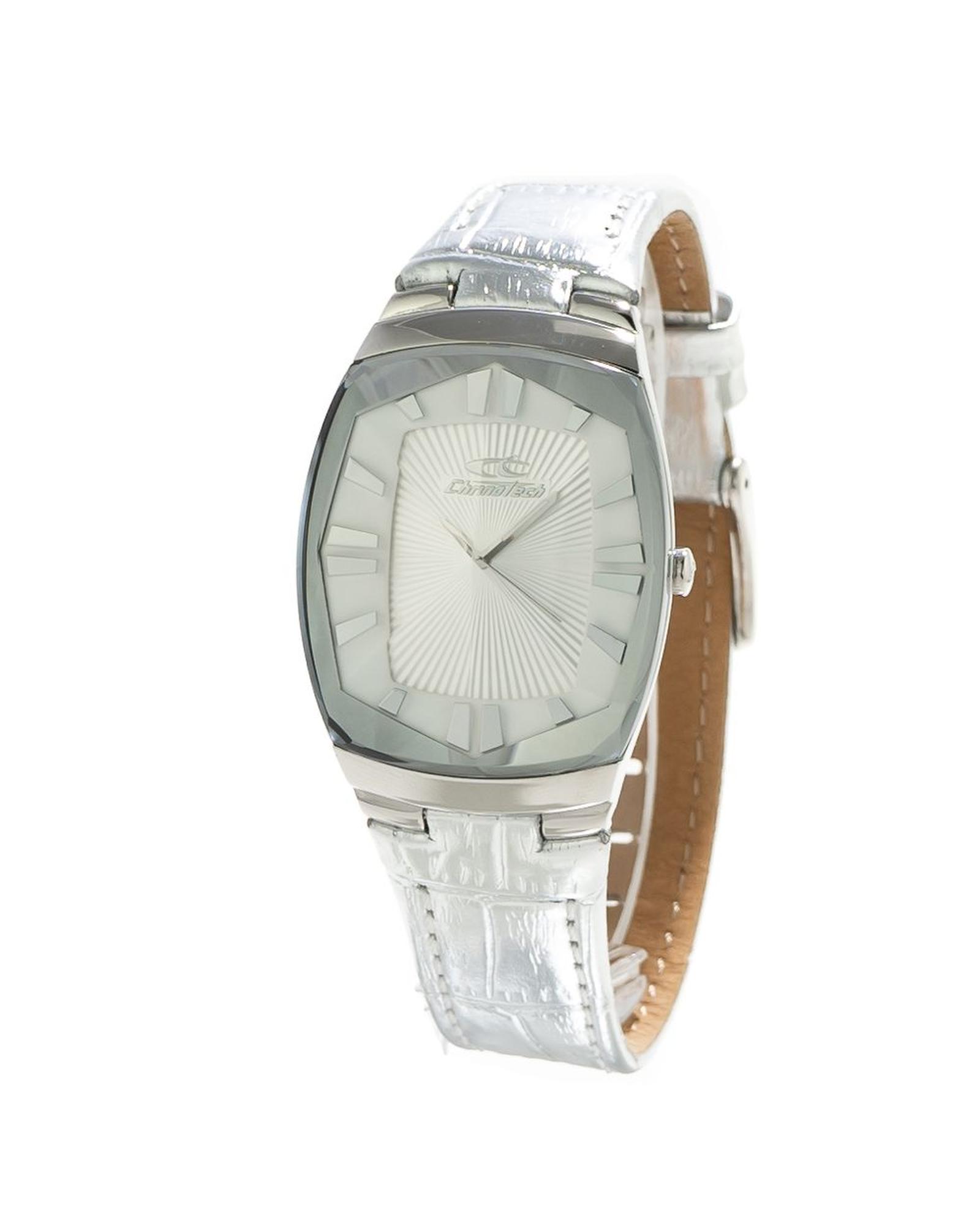 V539-CHCT7065L26AC-202506161630-00 Chronotech Women's Silver Leather Watch - One Size - Image 1