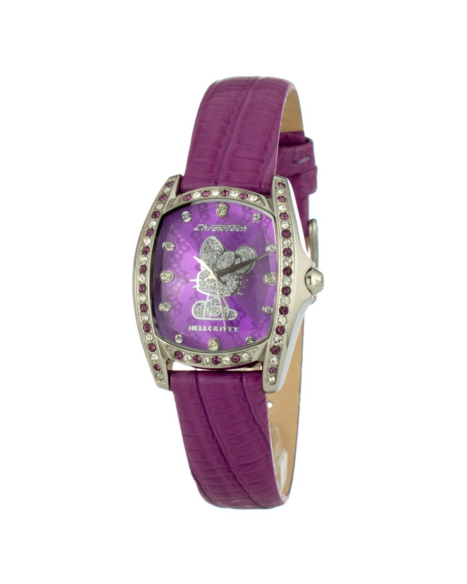 V539-CHCT7094SS38AC-202506161635-00 Chronotech Women's Purple Leather Watch - One Size - Image 1