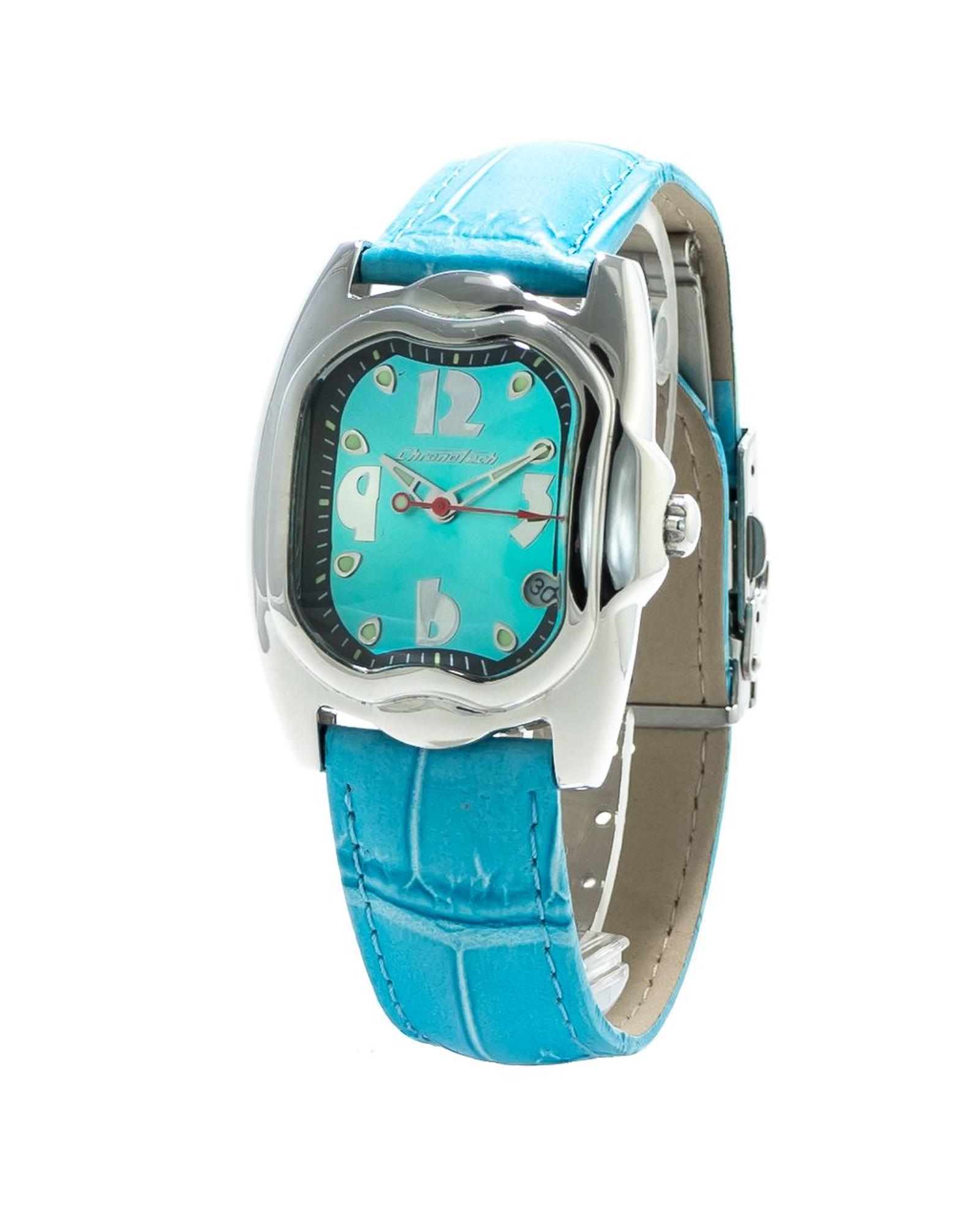 V539-CHCT7274M04AC-202506161710-00 Chronotech Men's Blue Leather Watch - One Size - Image 1