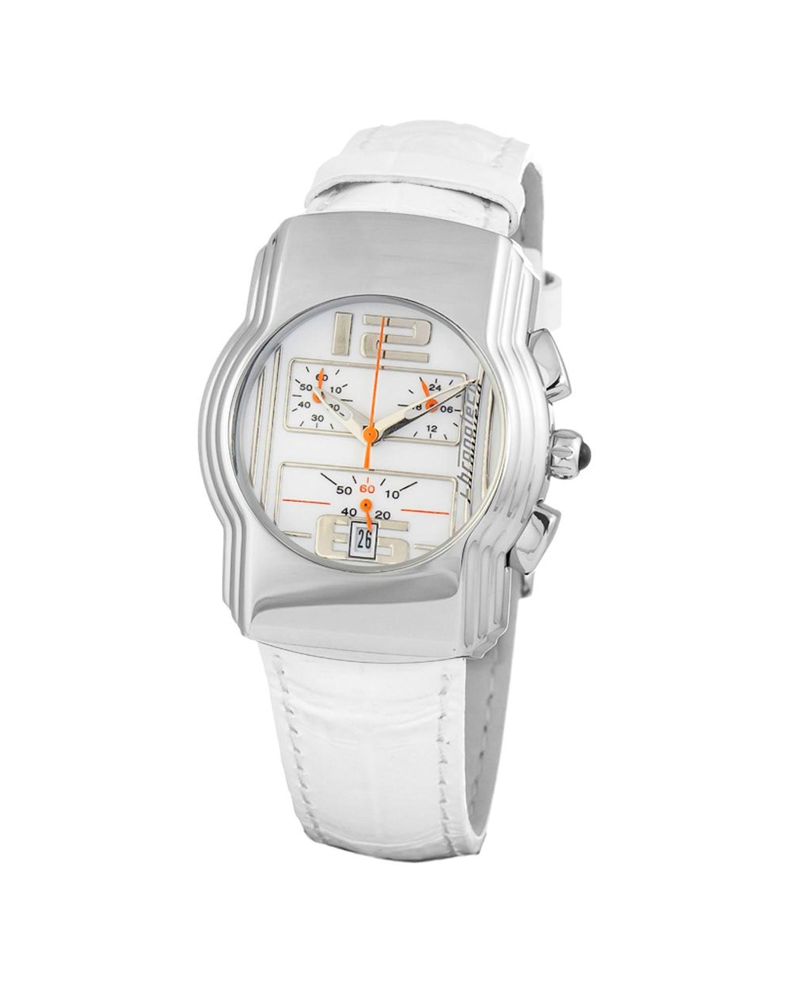 V539-CHCT7280M06AC-202506161720-00 Chronotech Men's White Leather Watch - One Size - Image 1
