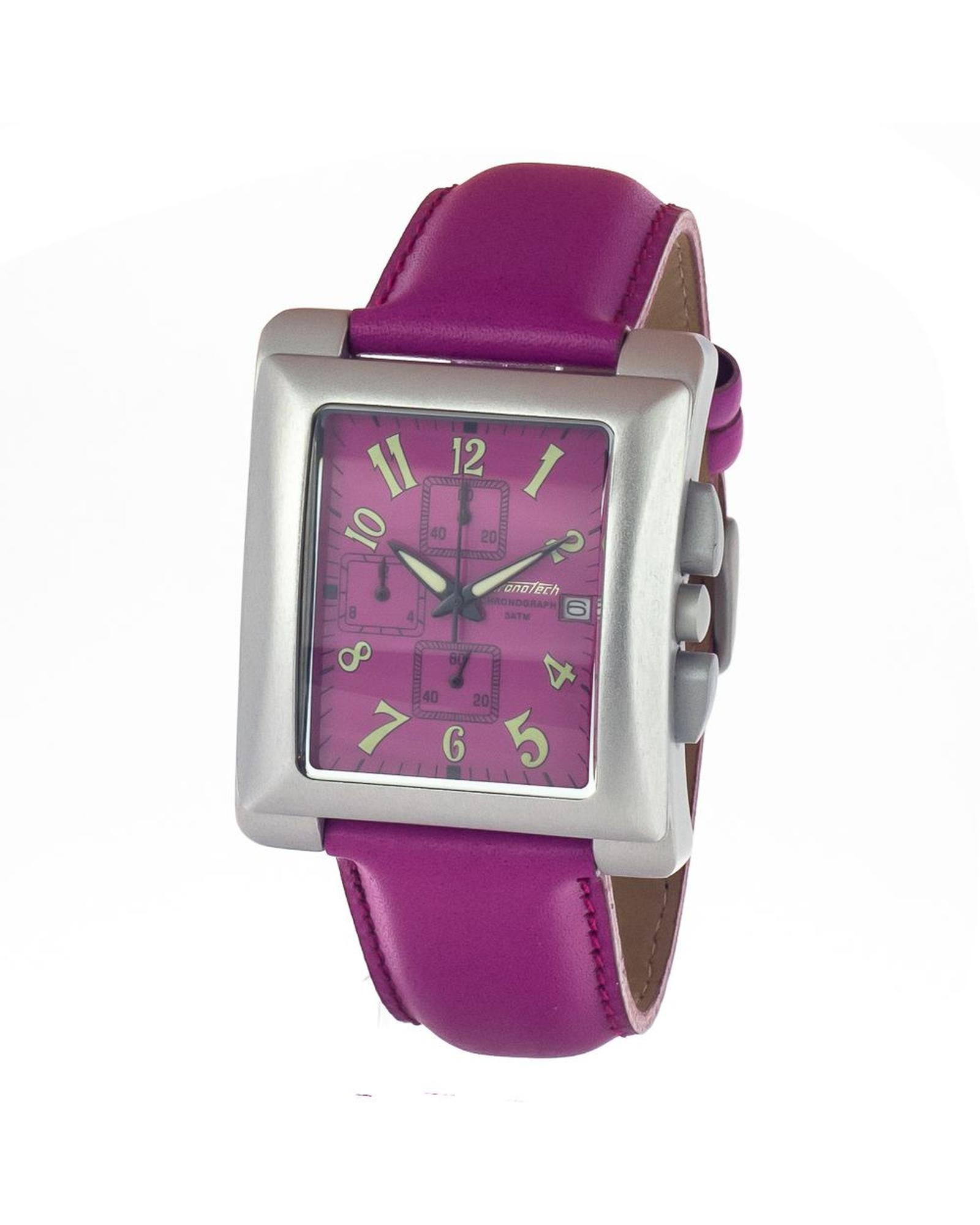 V539-CHCT735708AC-202506161727-00 Chronotech Men's Purple Leather Watch - One Size - Image 1