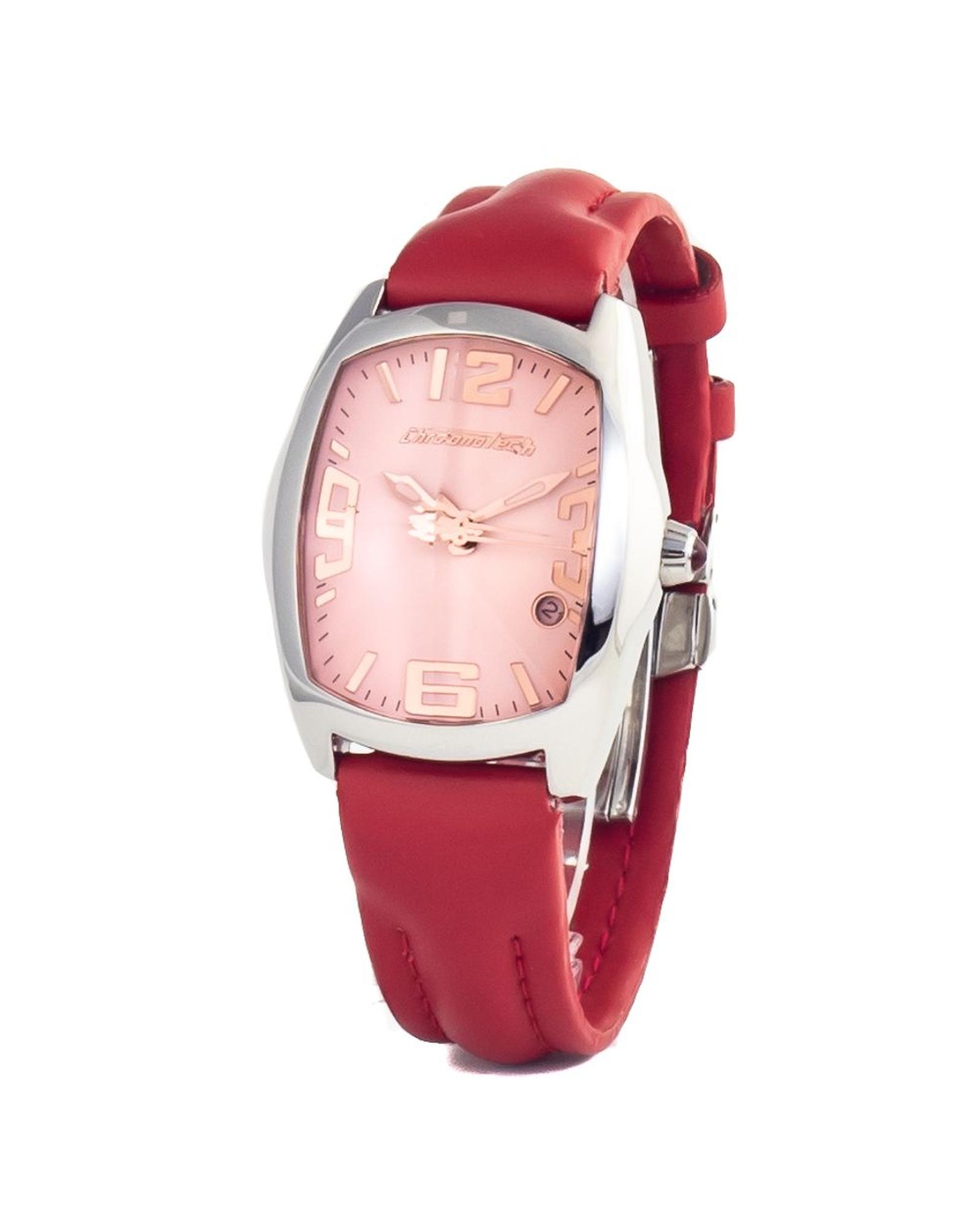 V539-CHCT7588L04AC-202506161732-00 Chronotech Women's Red Leather Watch - One Size - Image 1
