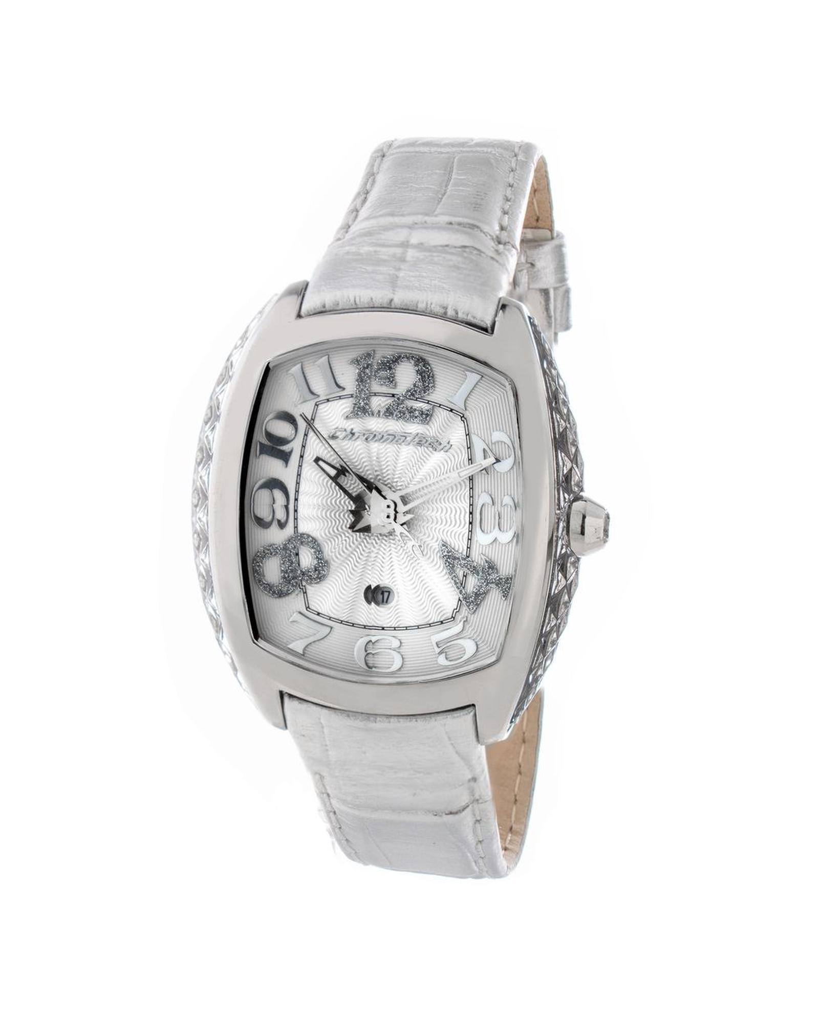 V539-CHCT7998L09AC-202506161846-00 Chronotech Women's Silver Leather Watch - One Size - Image 1