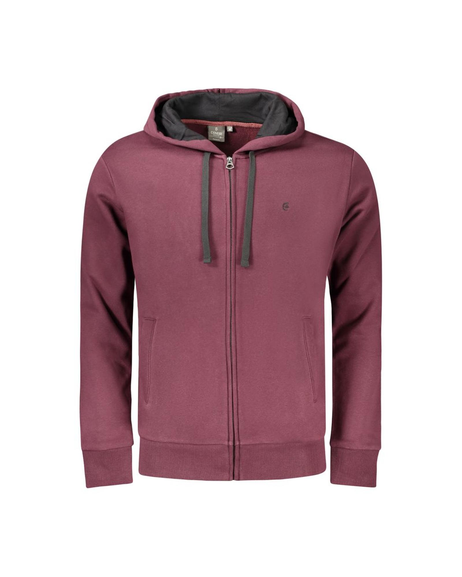 V539-CO-33195-XXL-202506161927-00 Coveri Moving Men's Red Cotton Sweater - 2XL - Image 1