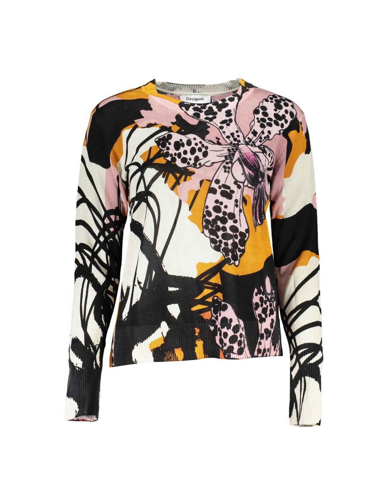 V539-DE-29212-XL-202506162141-00 Desigual Women's Pink Linen Sweater - XL - Image 1