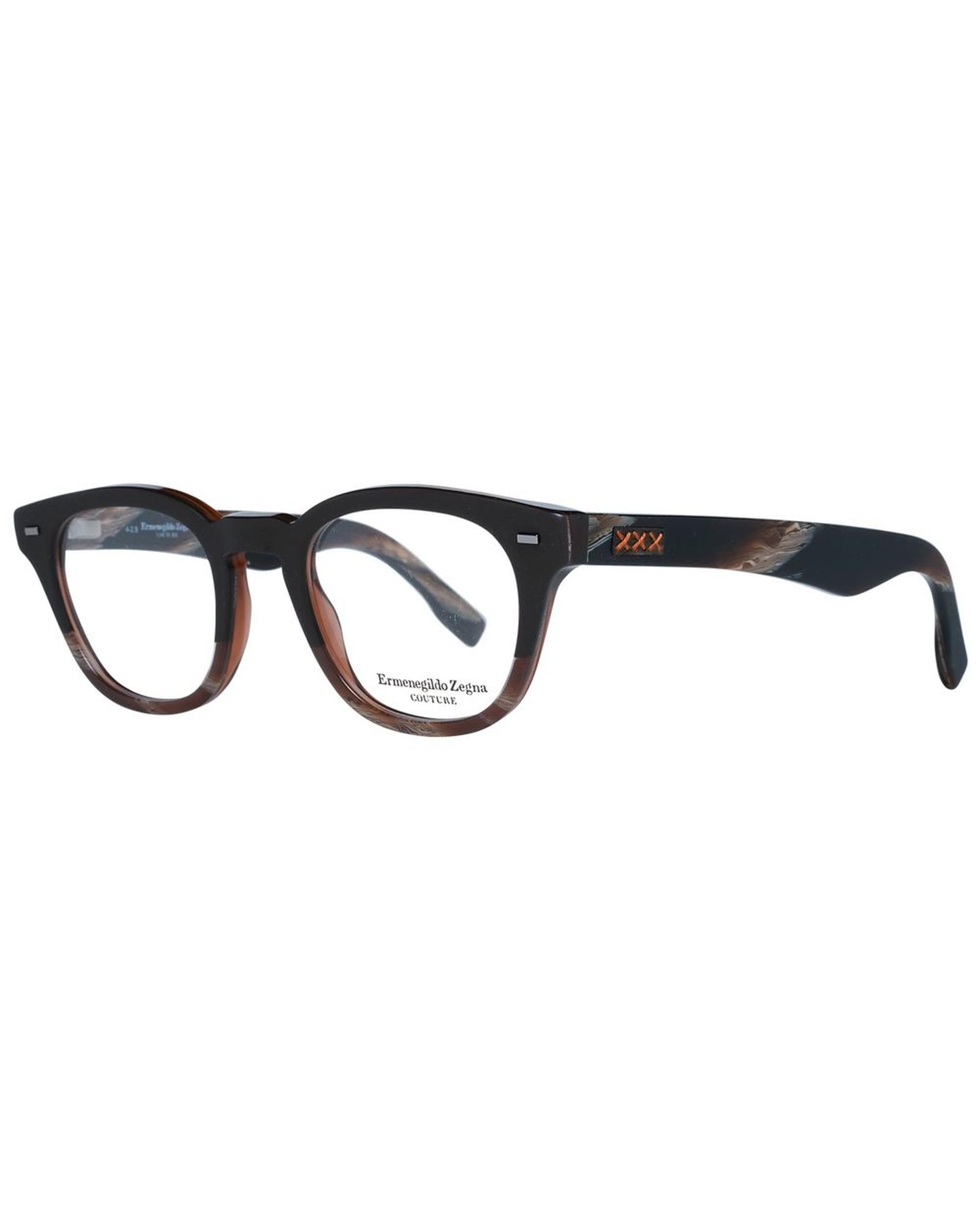 V539-ER-1038910-202506161940-00 Ermenegildo Zegna Men's Brown Optical Frames - One Size - Image 1