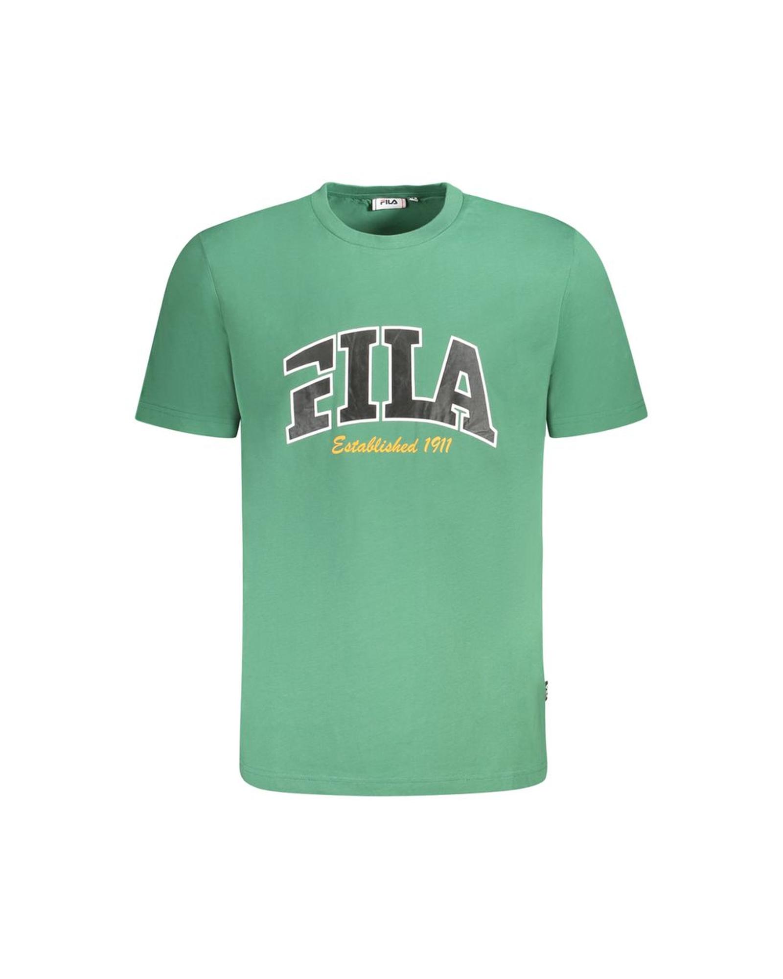 V539-FI-35394-L-202506170145-00 Fila Men's Green Cotton T-Shirt - L - Image 1