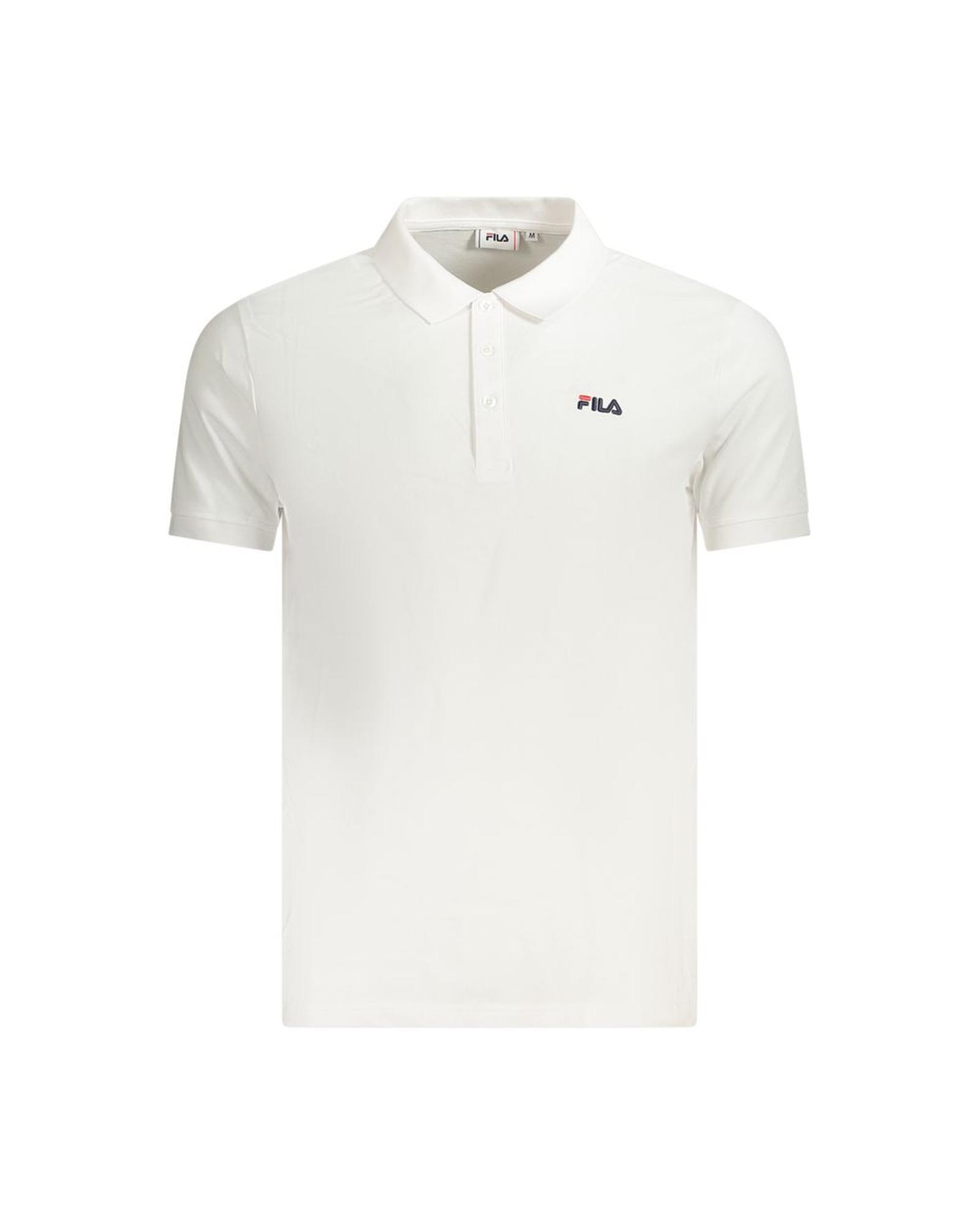 V539-FI-35404-M-202506162240-00 Fila Men's White Cotton Polo Shirt - M - Image 1