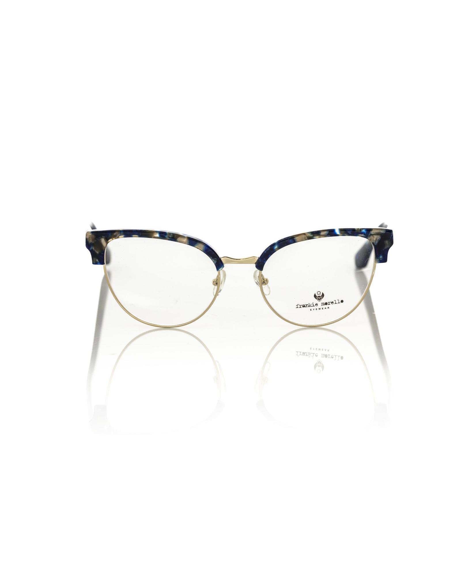 V539-FR-22112-202506162335-00 Frankie Morello Women's Blue Mother Of Pearl Clubmaster Eyeglasses - One Size - Image 1
