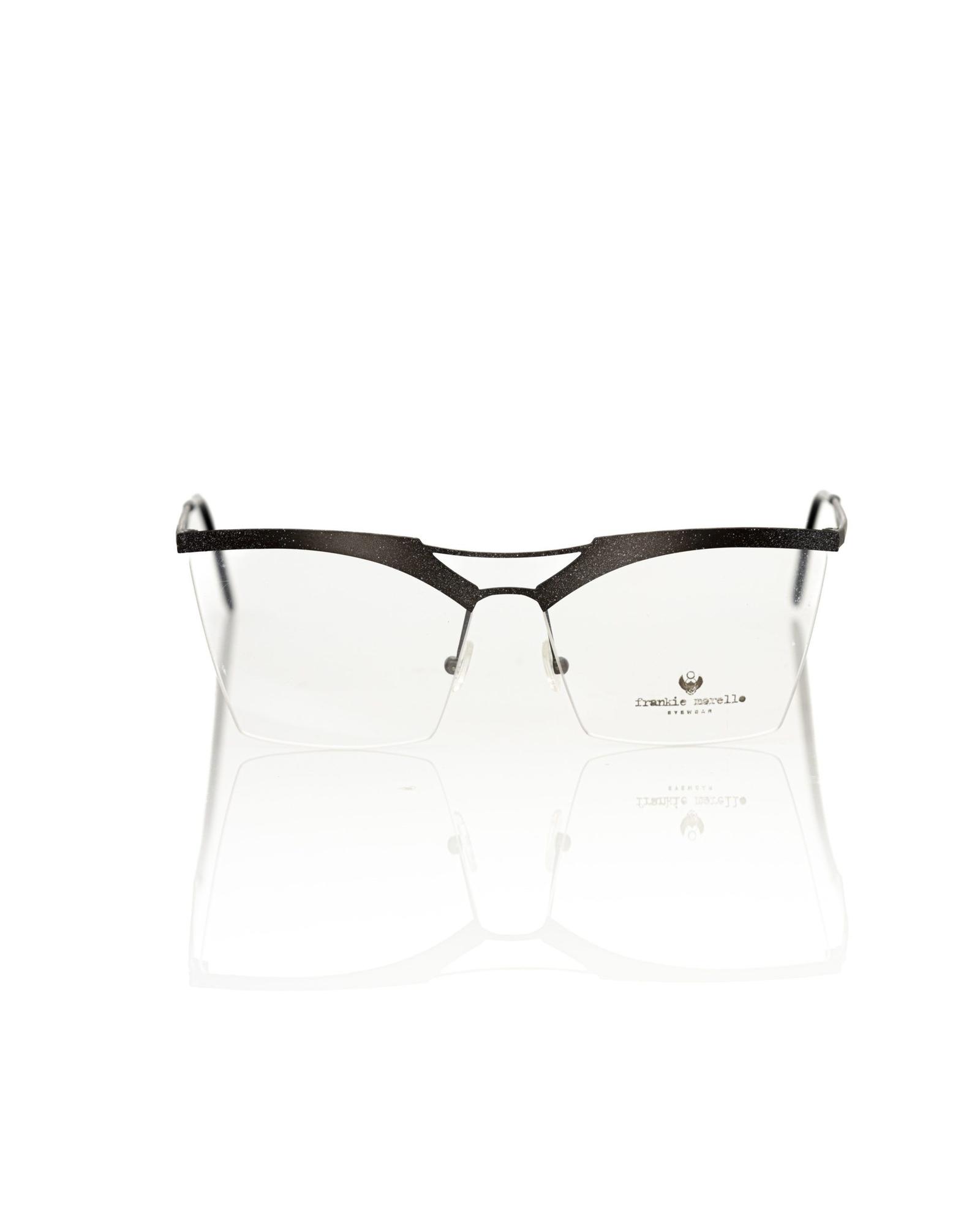V539-FR-22115-202506162336-00 Frankie Morello Women's Glitter Black Metal Clubmaster Eyeglasses - One Size - Image 1