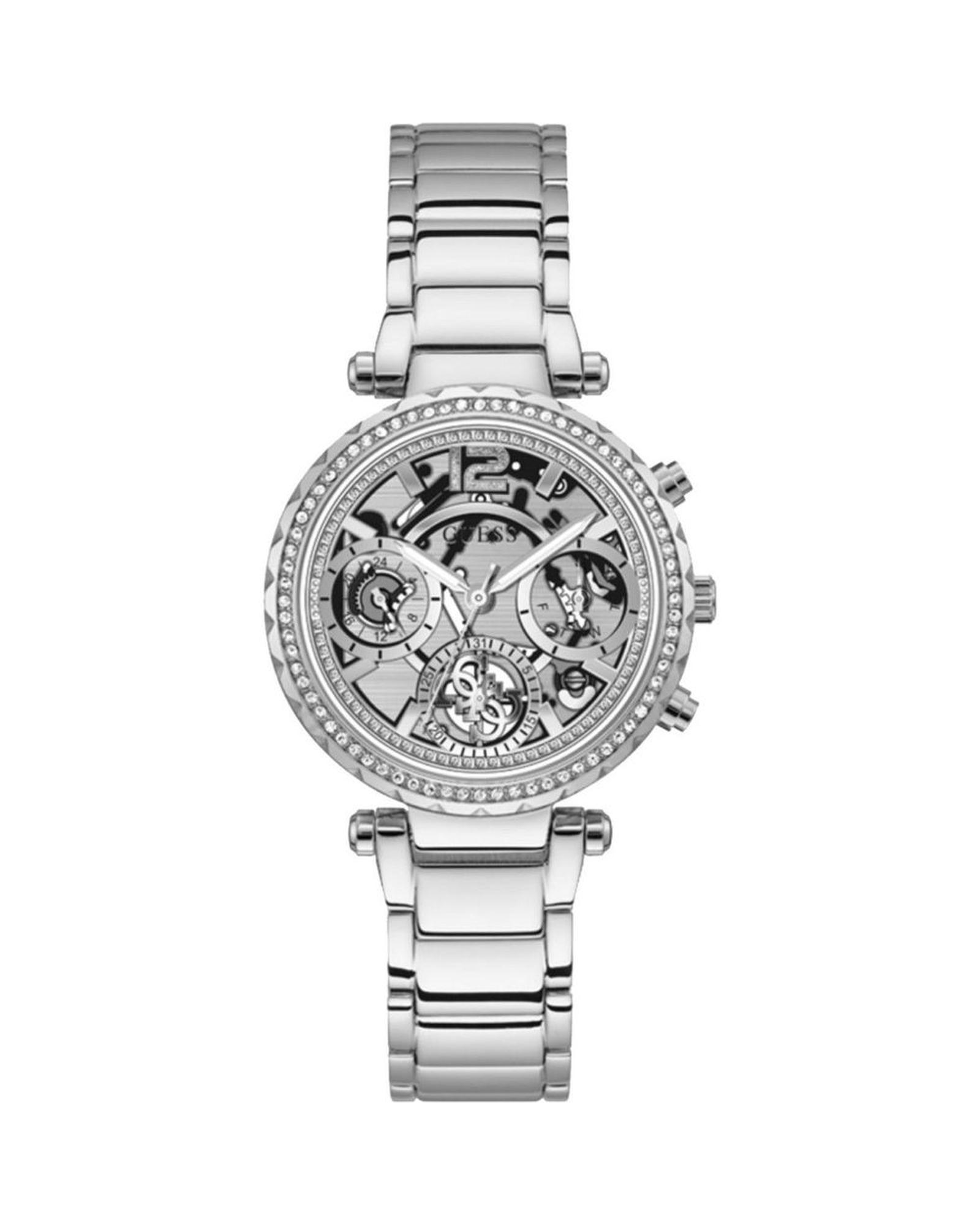 V539-GUGW0403L1AC-202506170347-00 Guess Women's Gray Stainless Steel Stainless Steel Watch - One Size - Image 1