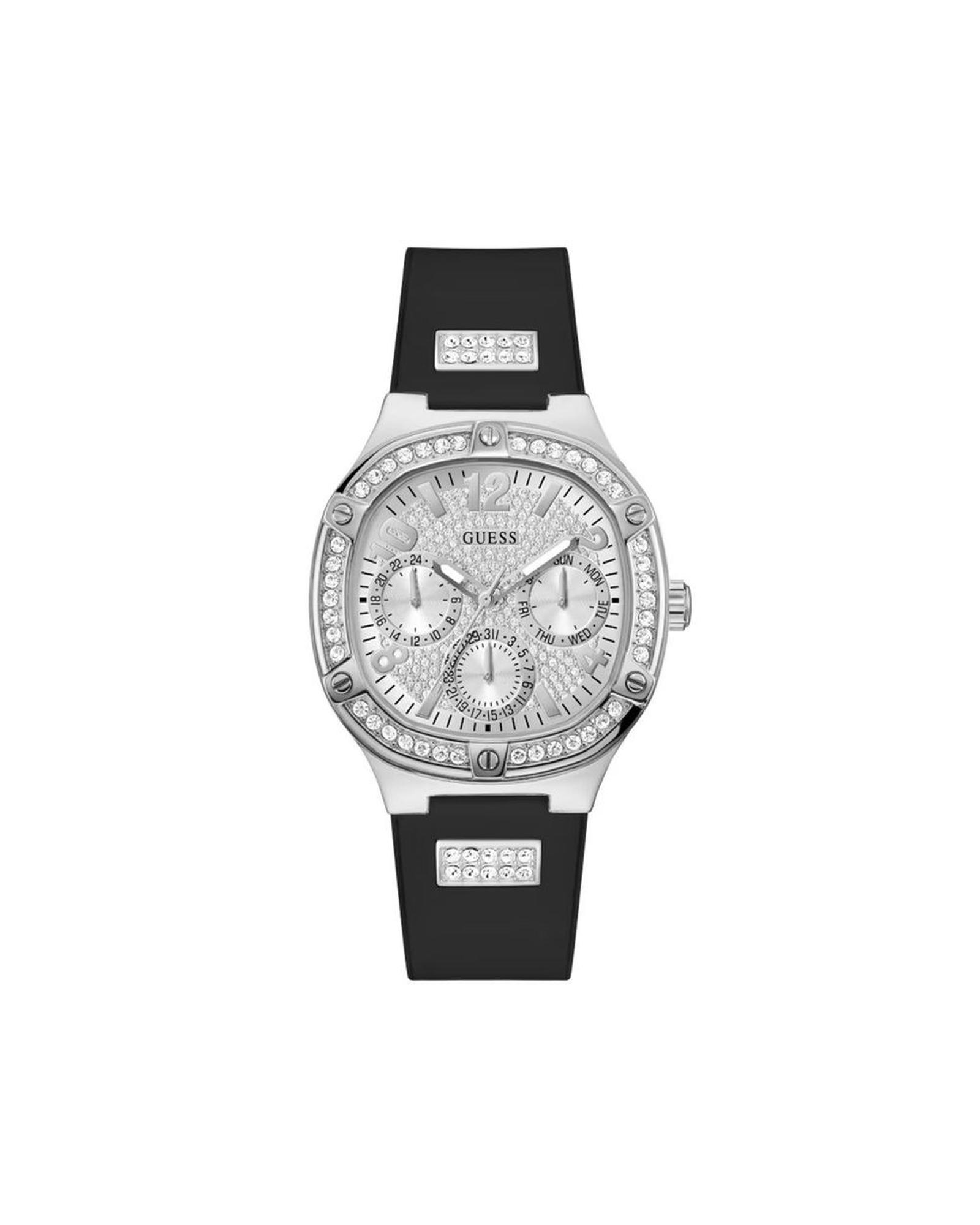V539-GUGW0619L1AC-202506170426-00 Guess Women's Black Silicone Watch - One Size - Image 1