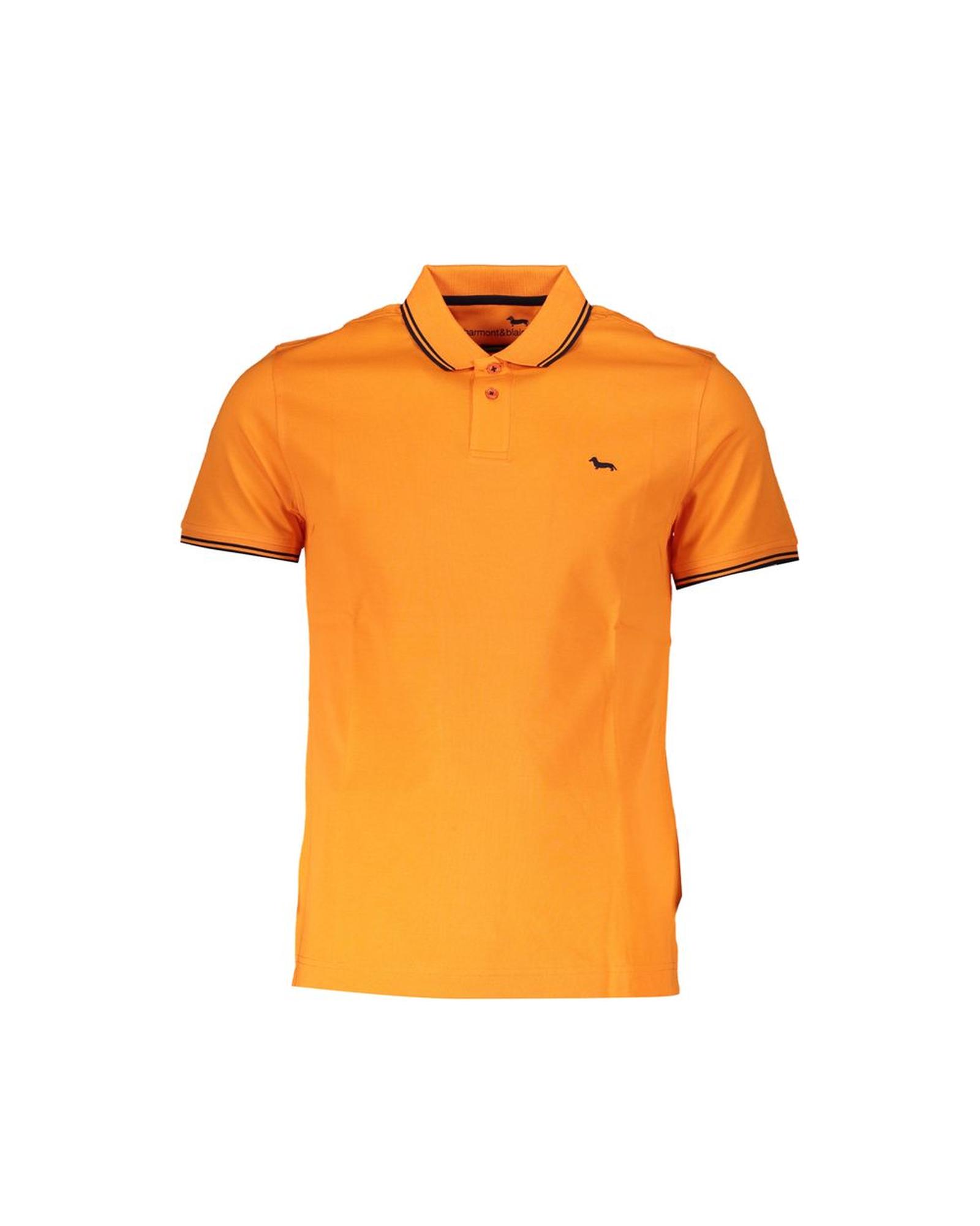 V539-HA-28219-M-202506170331-00 Harmont & Blaine Men's Orange Cotton Polo Shirt - M - Image 1